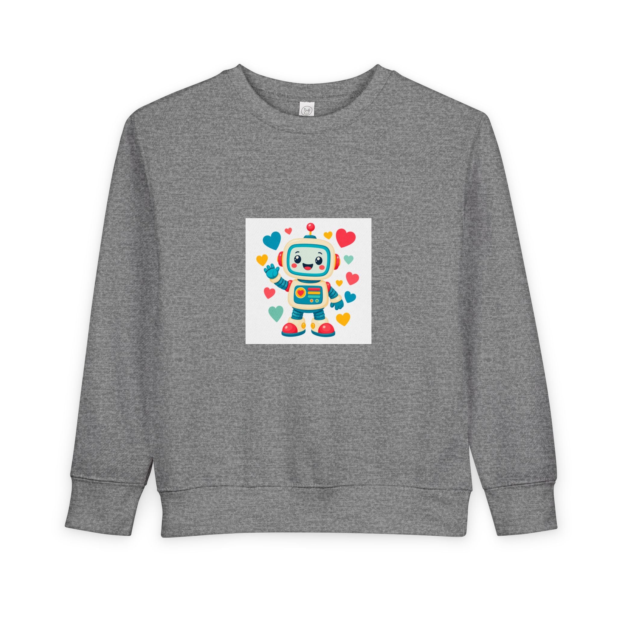 Beep Boop Robot soft toddler tee from the Nureli collection, view 3