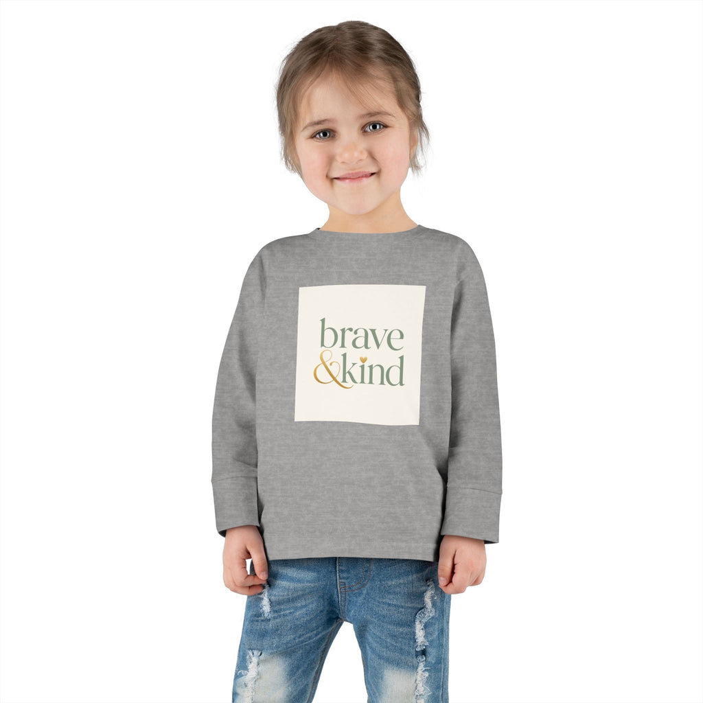 Brave And Kind Toddler Long-Sleeve Tee - Nureli Kids