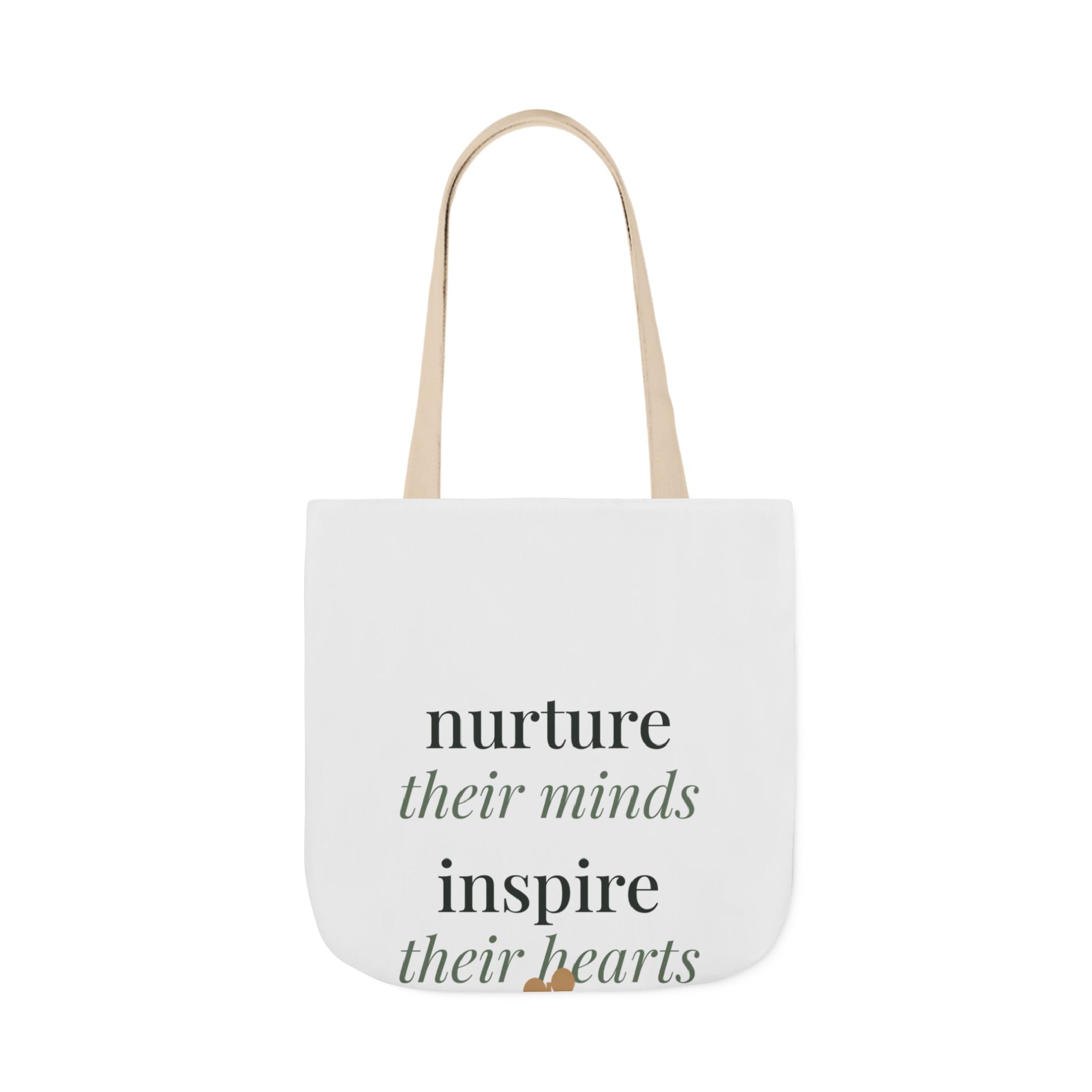 Nurture their minds, inspire their hearts Tote canvas tote bag from the Nureli collection, view 11