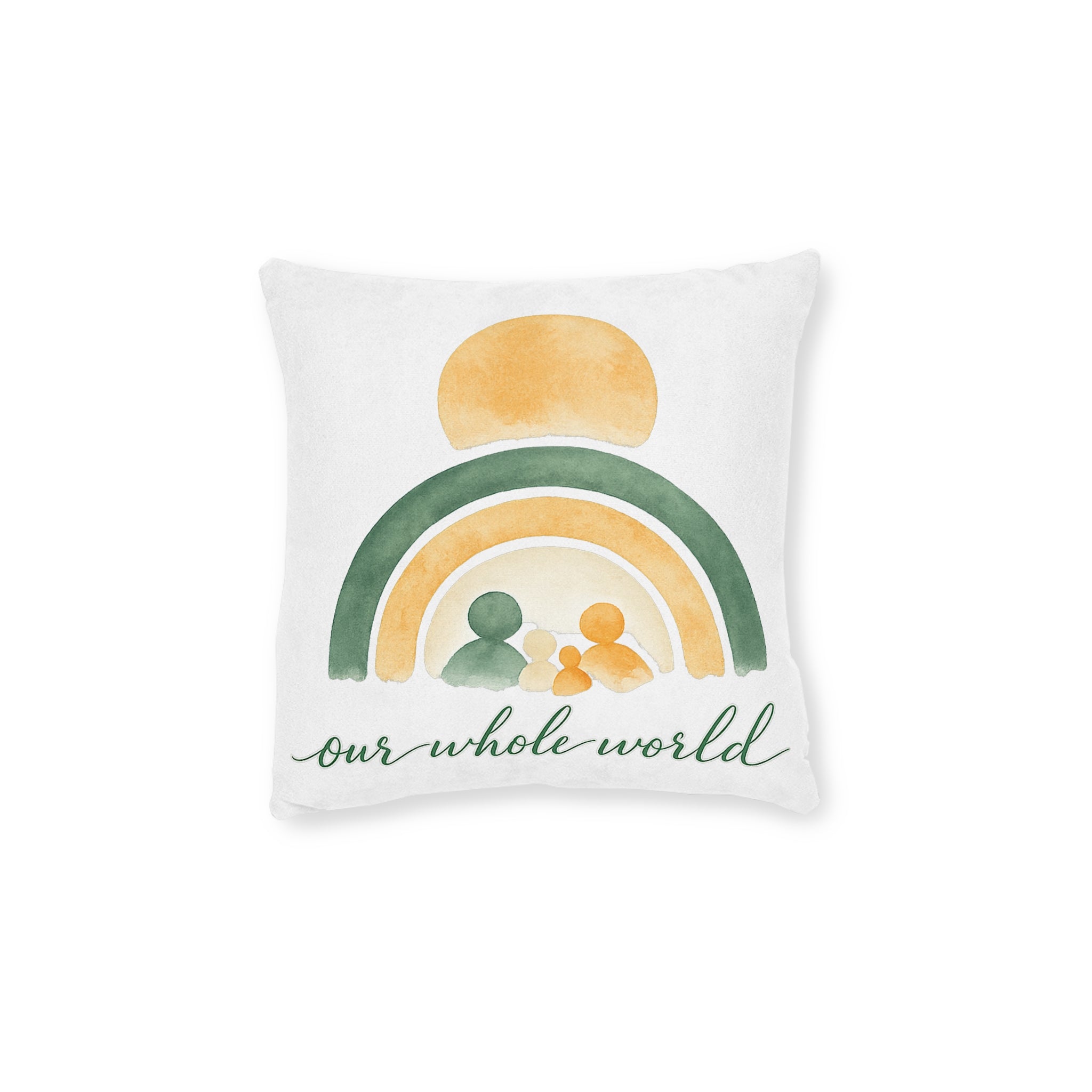 Our Whole World Throw Pillow