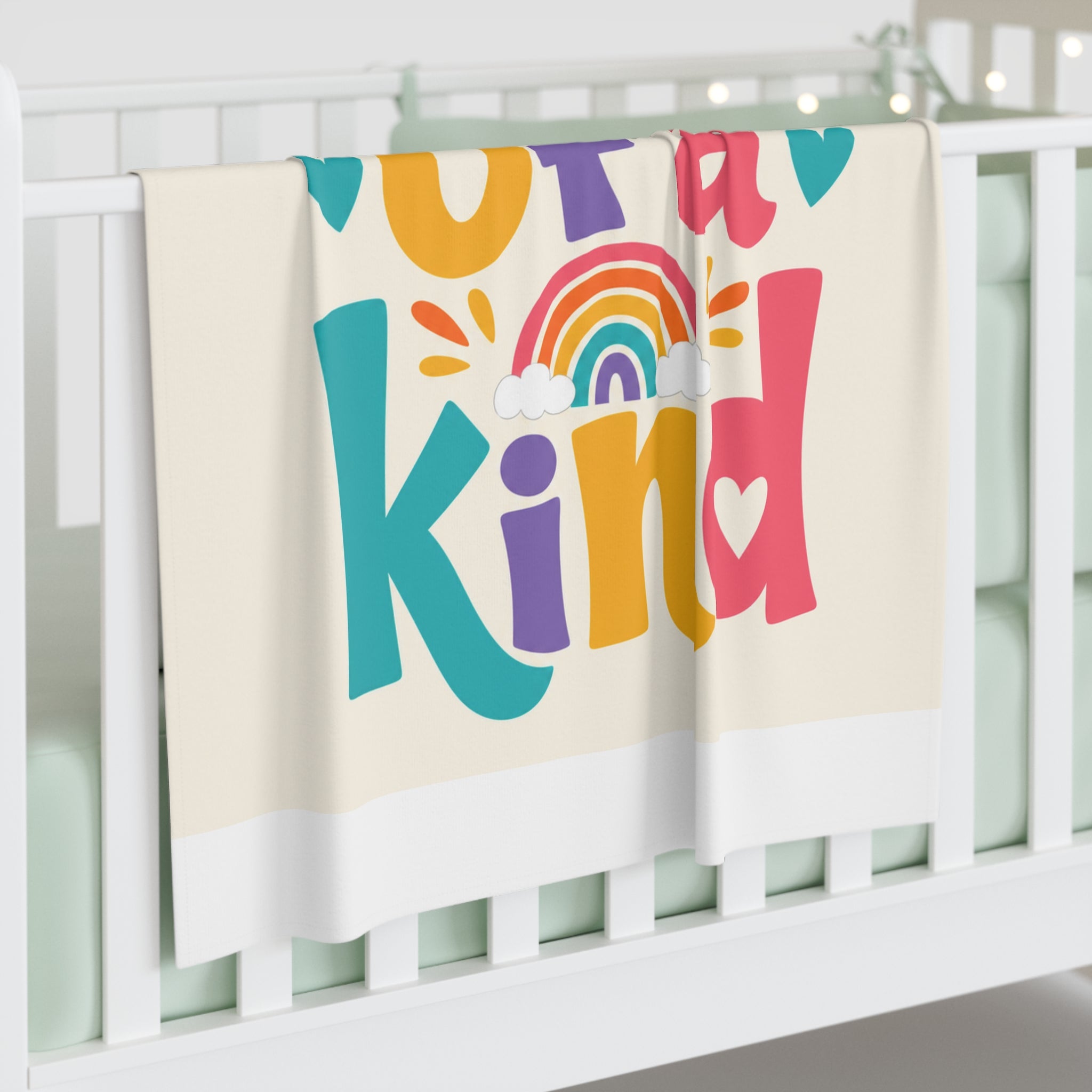 One Of A Kind soft baby swaddle blanket from the Nureli collection, view 3