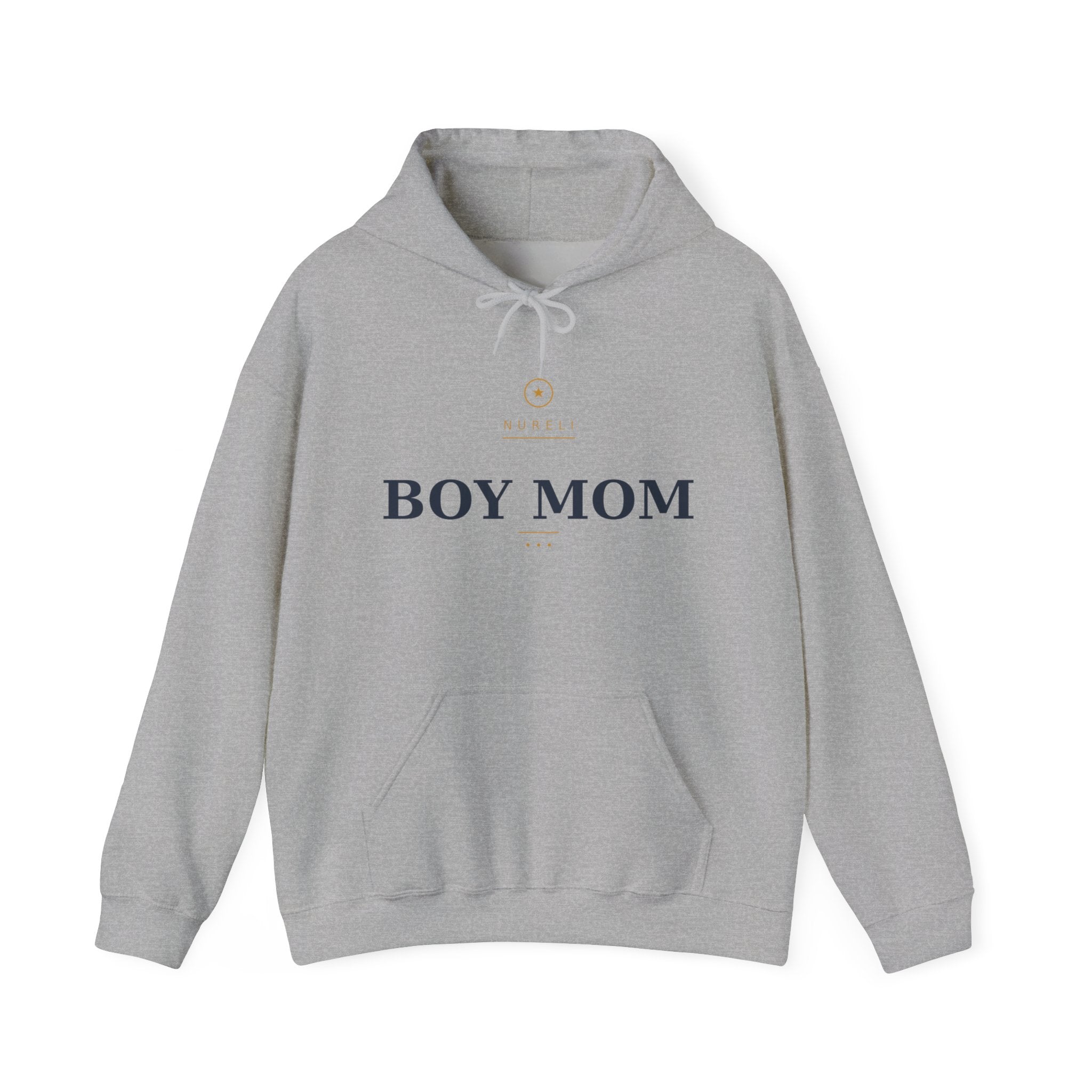 Boy Mom Hoodie — Minimal 'Boy Mom' Pullover for Proud Moms