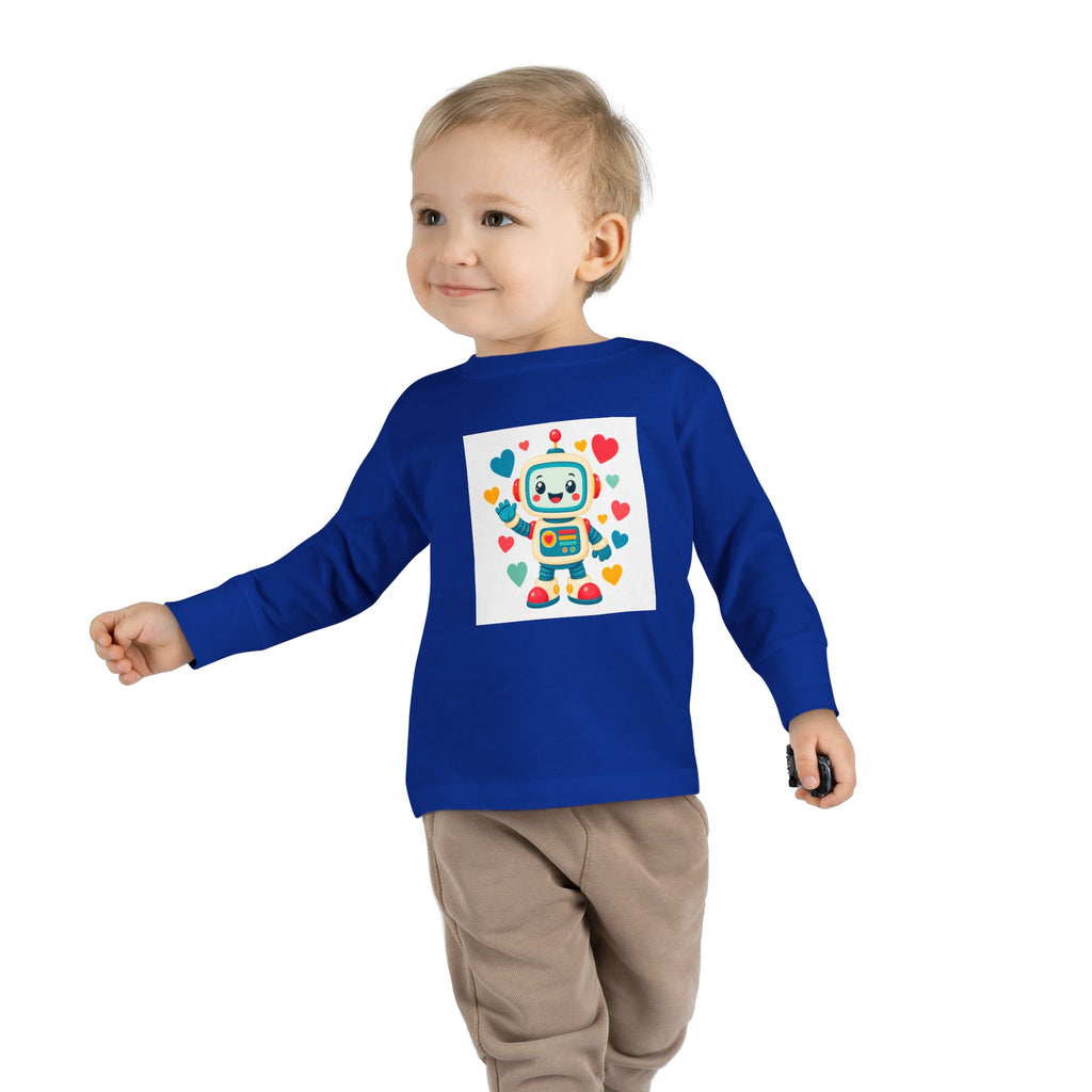 Beep Boop Robot Toddler Long-Sleeve Tee — Nureli Kids