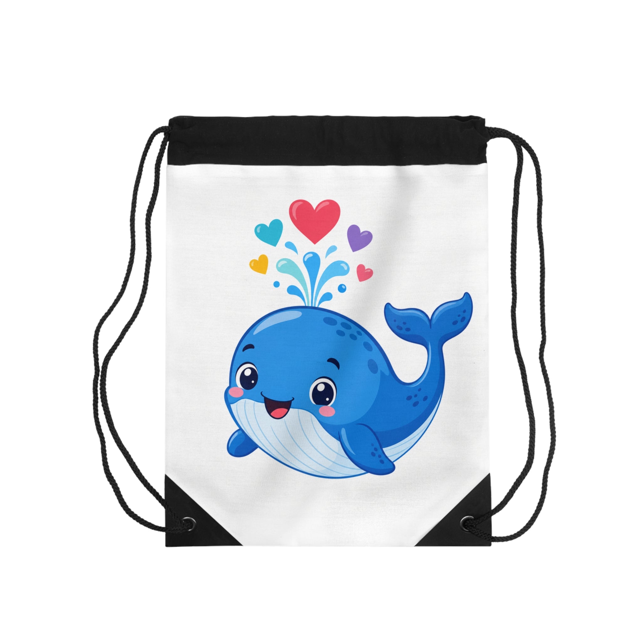 Happy Whale Kids Drawstring Bag - Nureli Kids