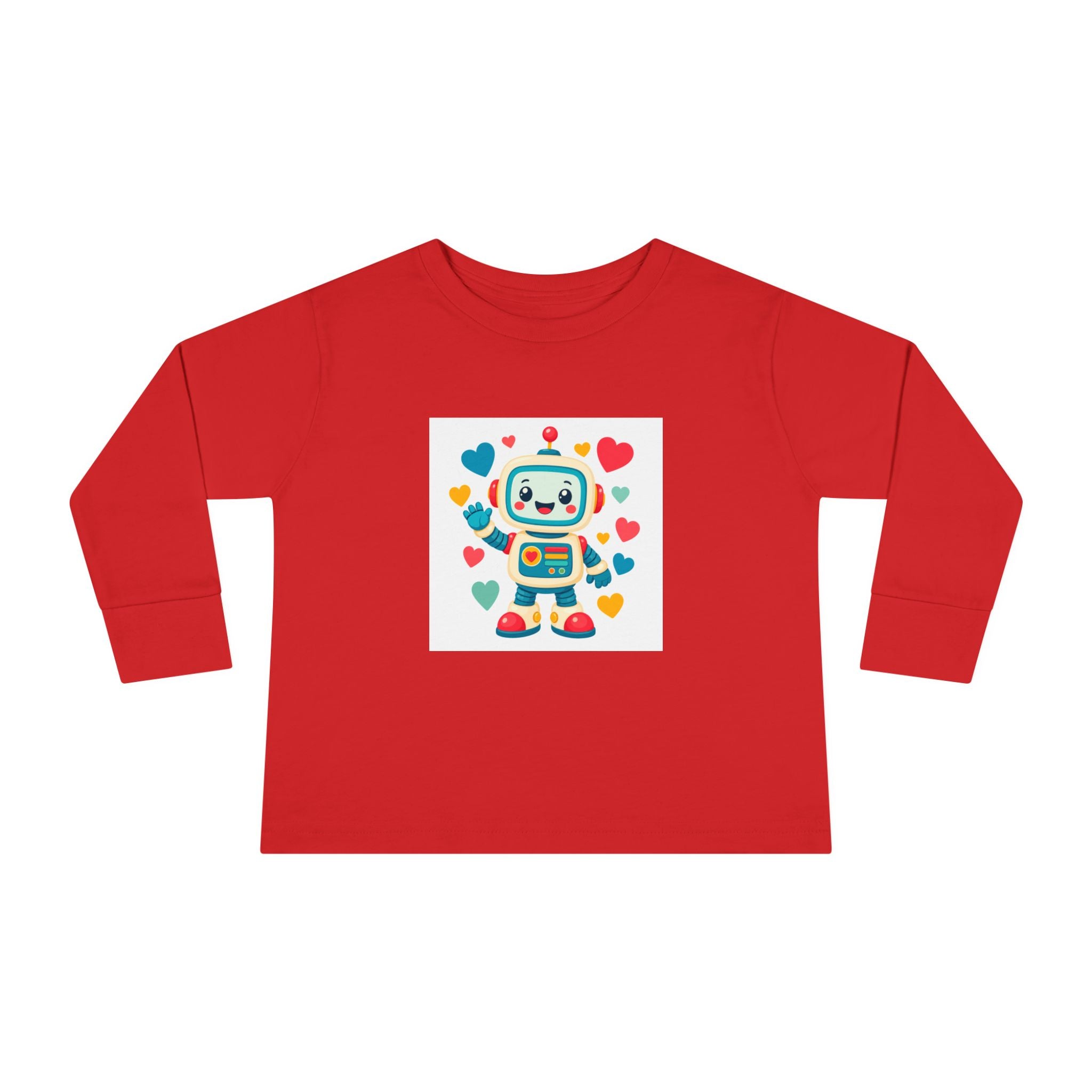 Beep Boop Robot kids long-sleeve tee from the Nureli collection, view 8