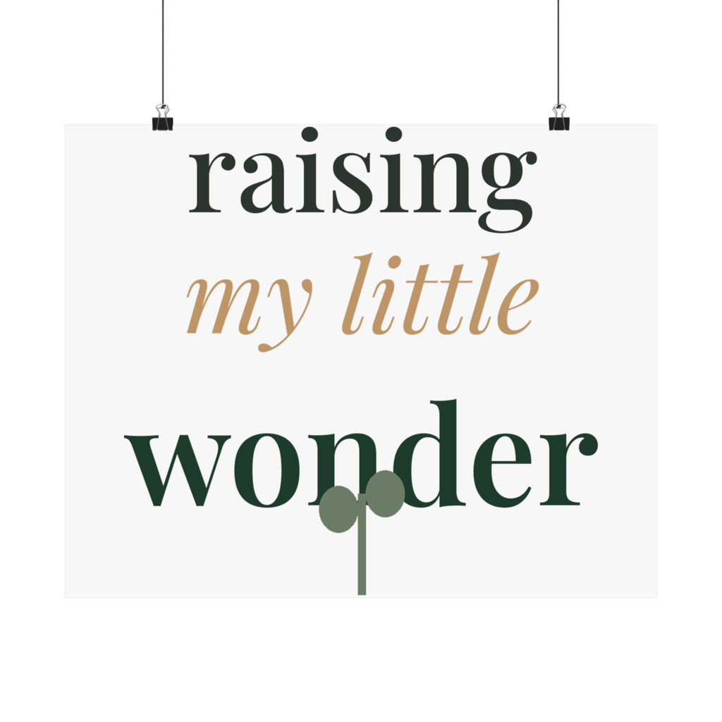 Raising my little wonder Art Print