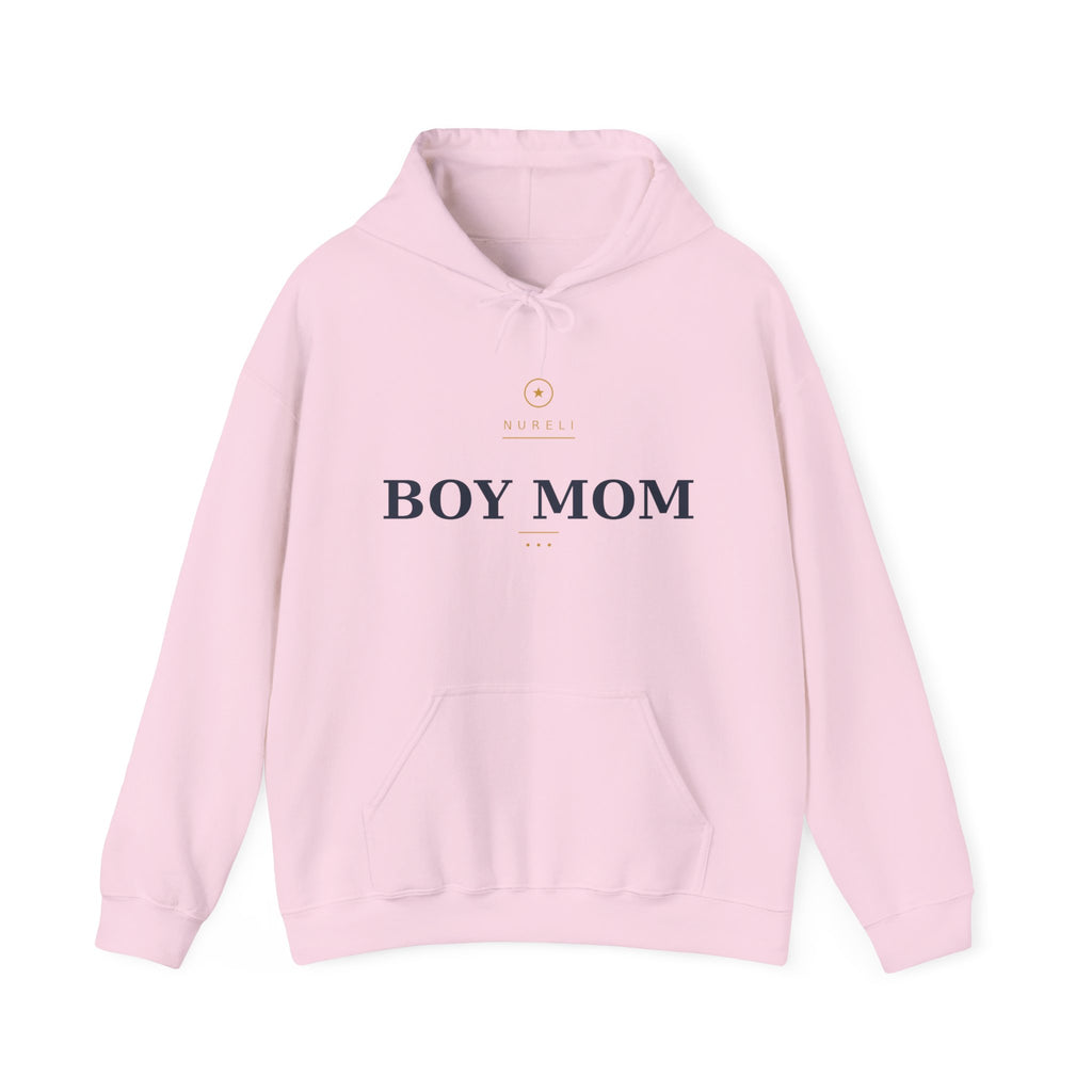 Boy Mom Hoodie — Minimal 'Boy Mom' Pullover for Proud Moms