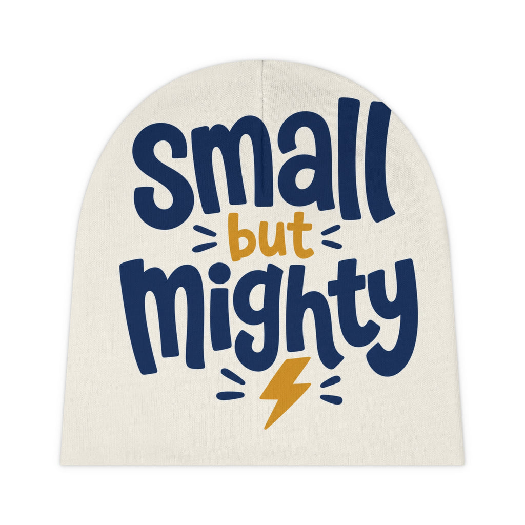 Small But Mighty baby beanie hat for newborns by Nureli Kids