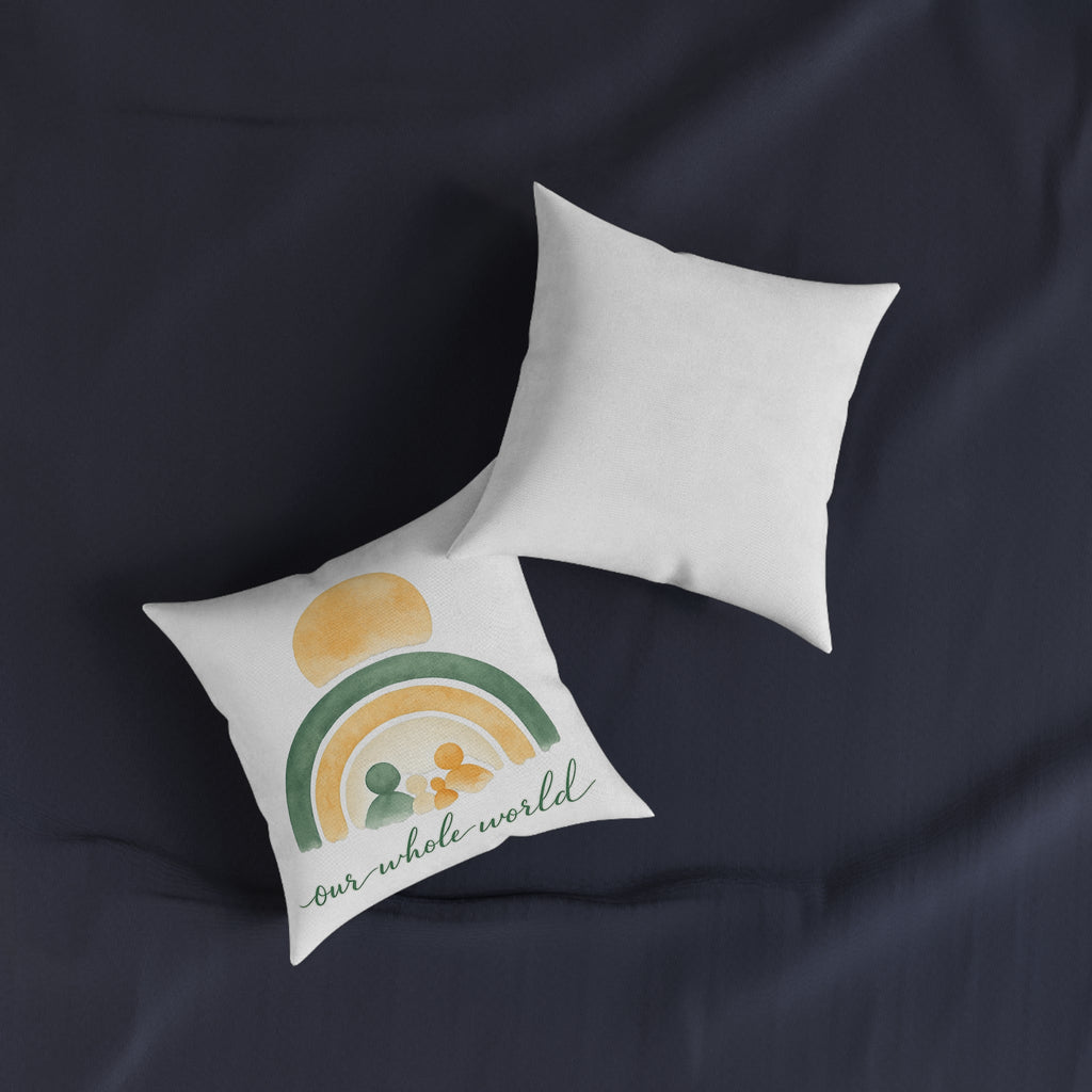 Our Whole World Throw Pillow