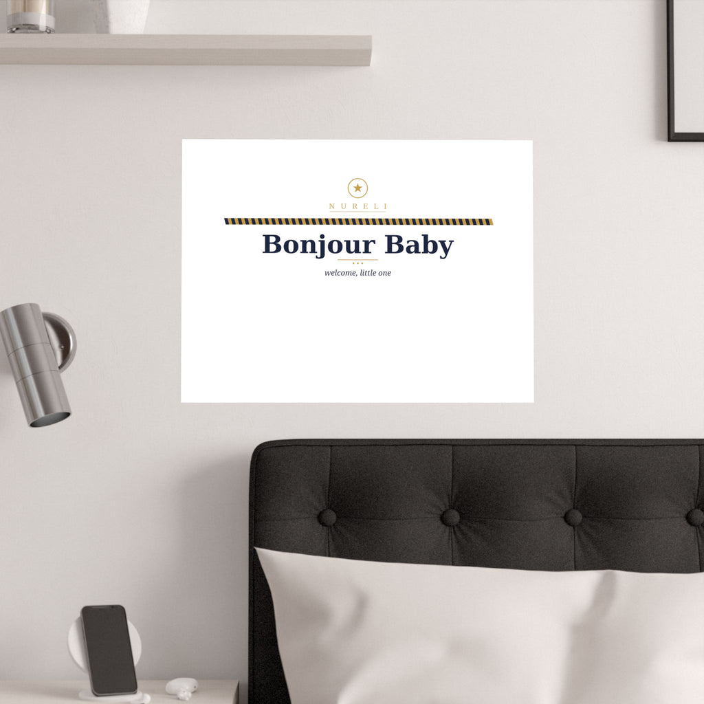 Bonjour Baby wall art print from the Nureli collection, view 11