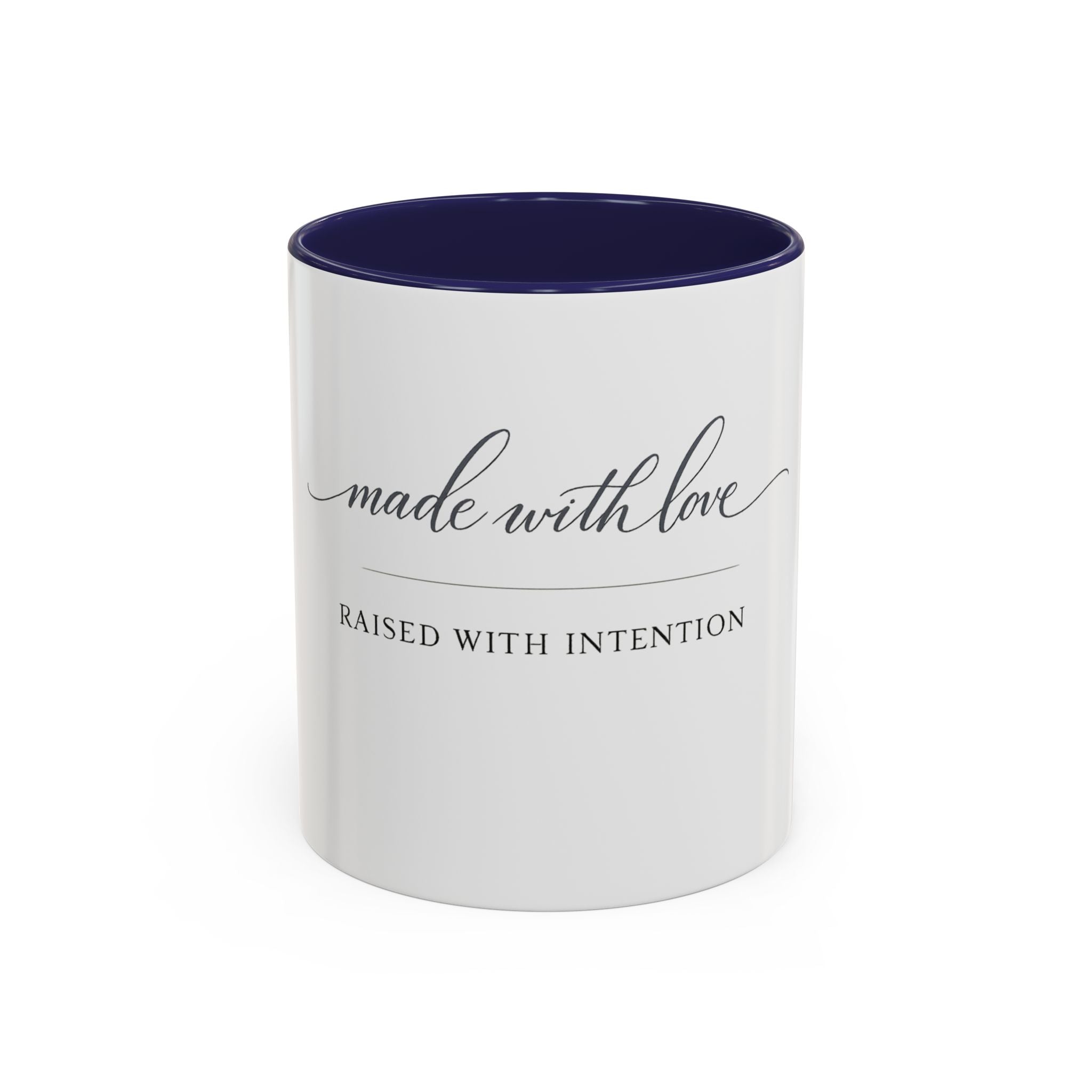 Made With Love, Raised With Intention ceramic coffee mug from the Nureli collection, view 2