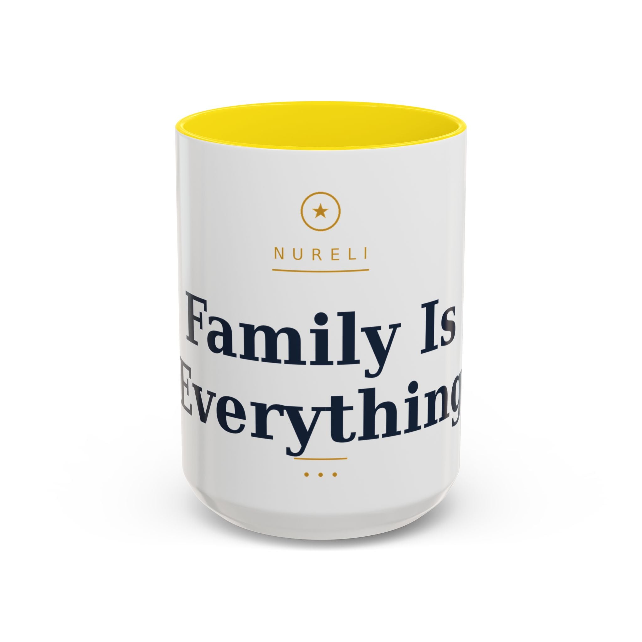 Family Is Everything Accent Coffee Mug — Inspirational Family Quote Mug (11/15oz)