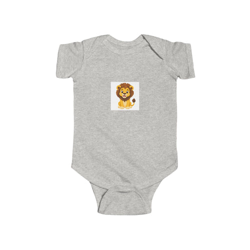 Brave Little Lion soft baby bodysuit from the Nureli collection, view 2