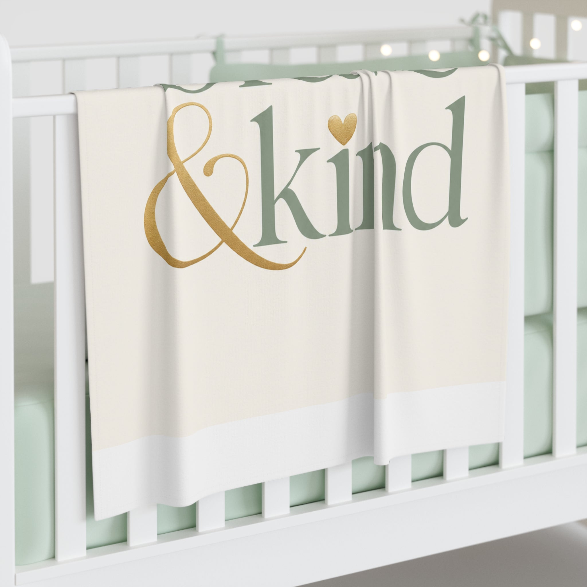 Brave And Kind soft baby swaddle blanket from the Nureli collection, view 3