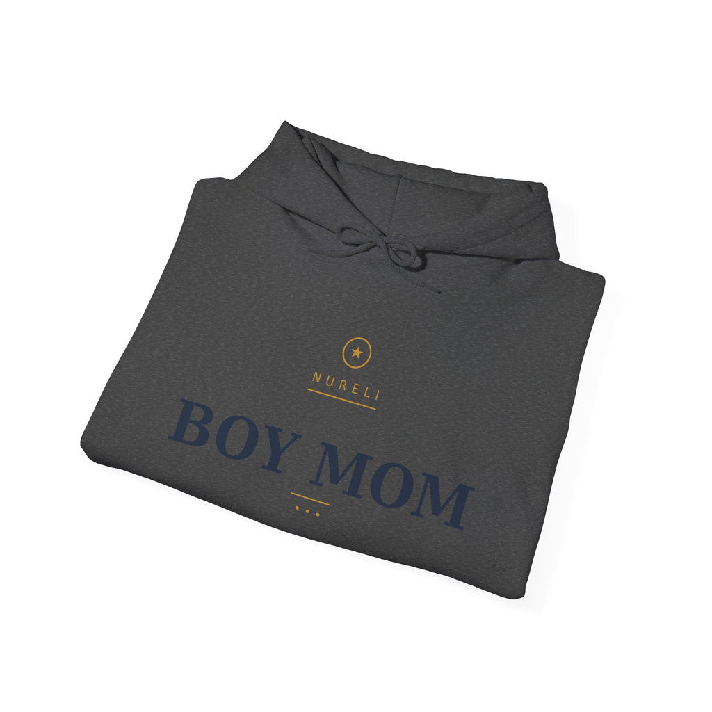 Boy Mom Hoodie — Minimal 'Boy Mom' Pullover for Proud Moms