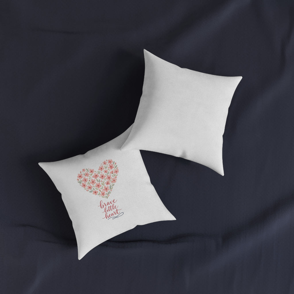 Brave little Heart Throw Pillow