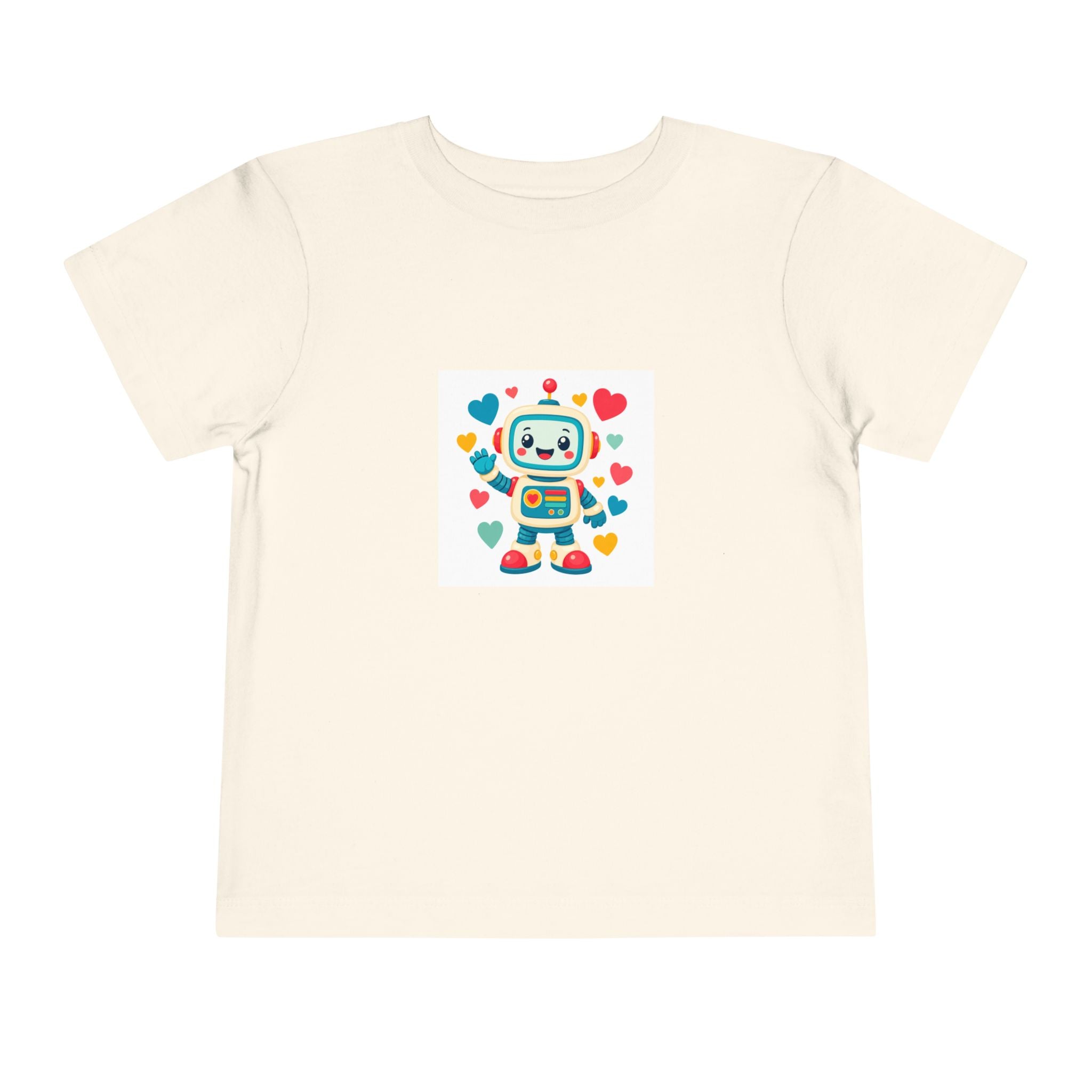 Beep Boop Robot soft toddler tee from the Nureli collection, view 4