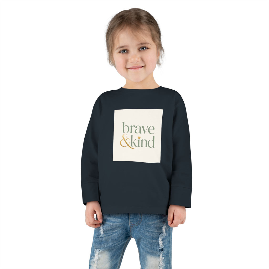 Brave And Kind Toddler Long-Sleeve Tee - Nureli Kids