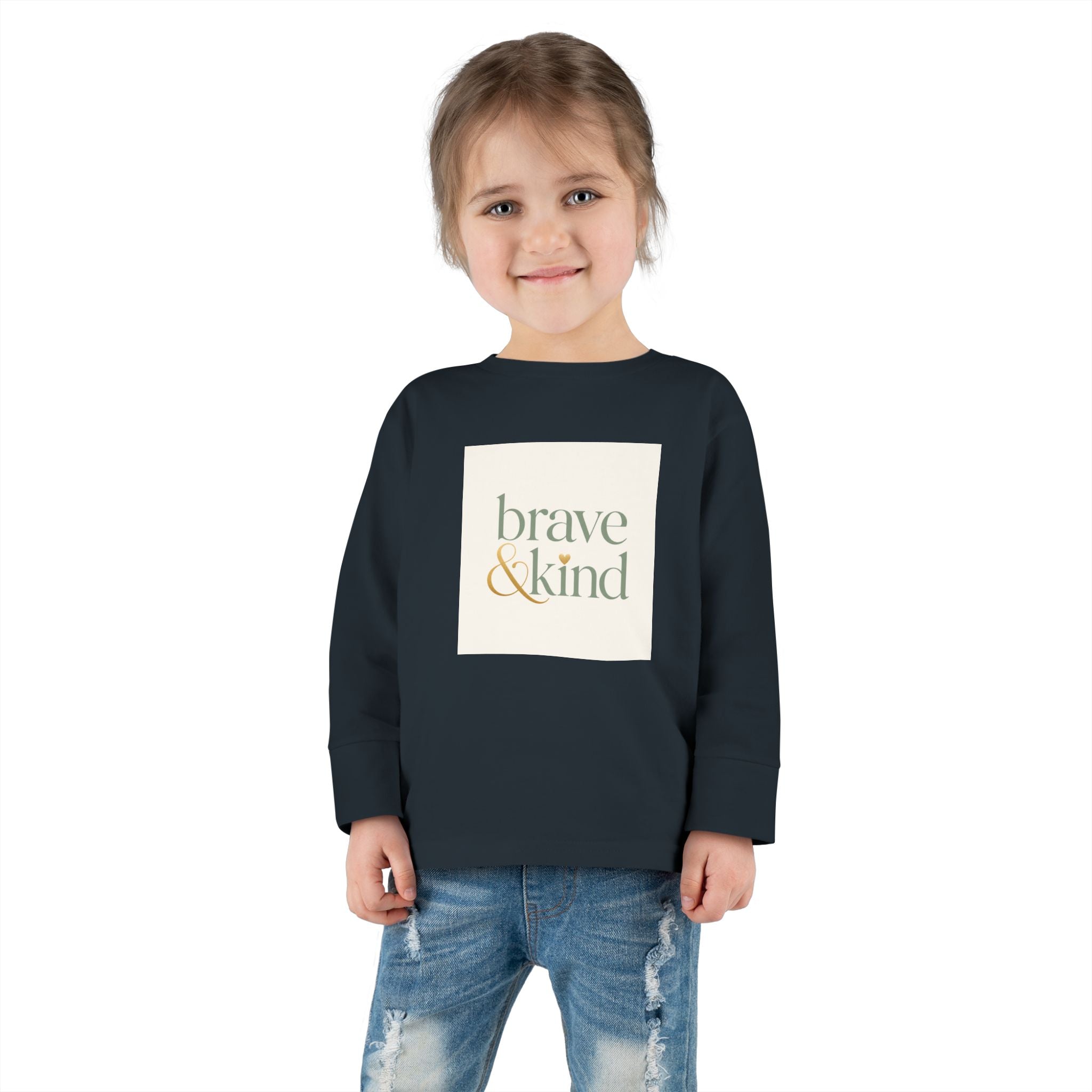 Brave And Kind Toddler Long-Sleeve Tee - Nureli Kids