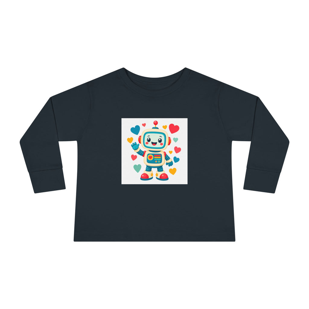 Beep Boop Robot Toddler Long-Sleeve Tee — Nureli Kids