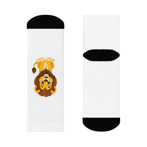 Brave Little Lion kids crew socks from the Nureli collection, view 2