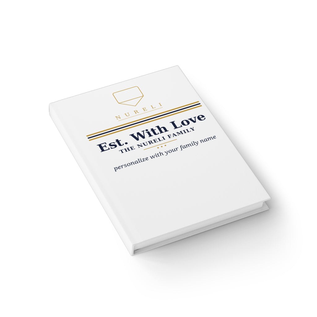 Est. With Love Family Crest hardcover lined journal from the Nureli collection, view 3