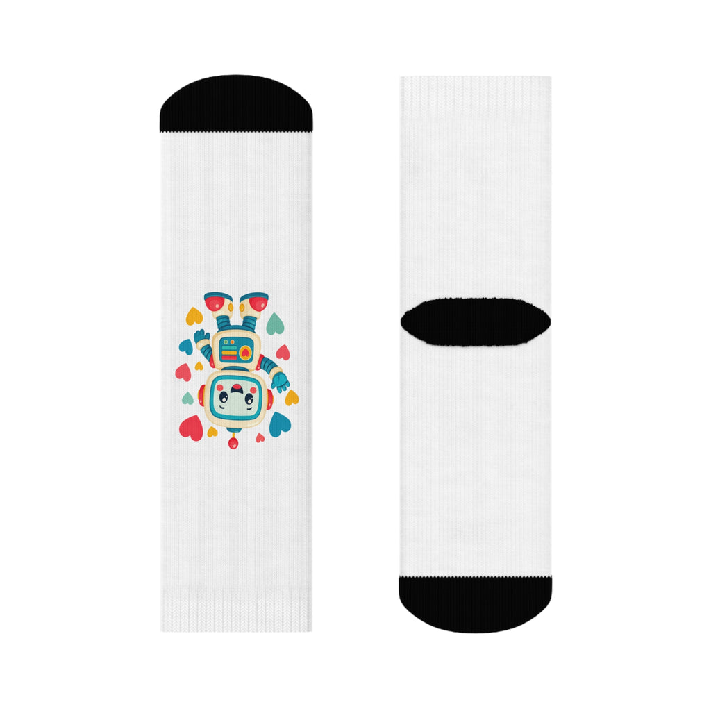 Beep Boop Robot Kids Crew Socks — Nureli Kids