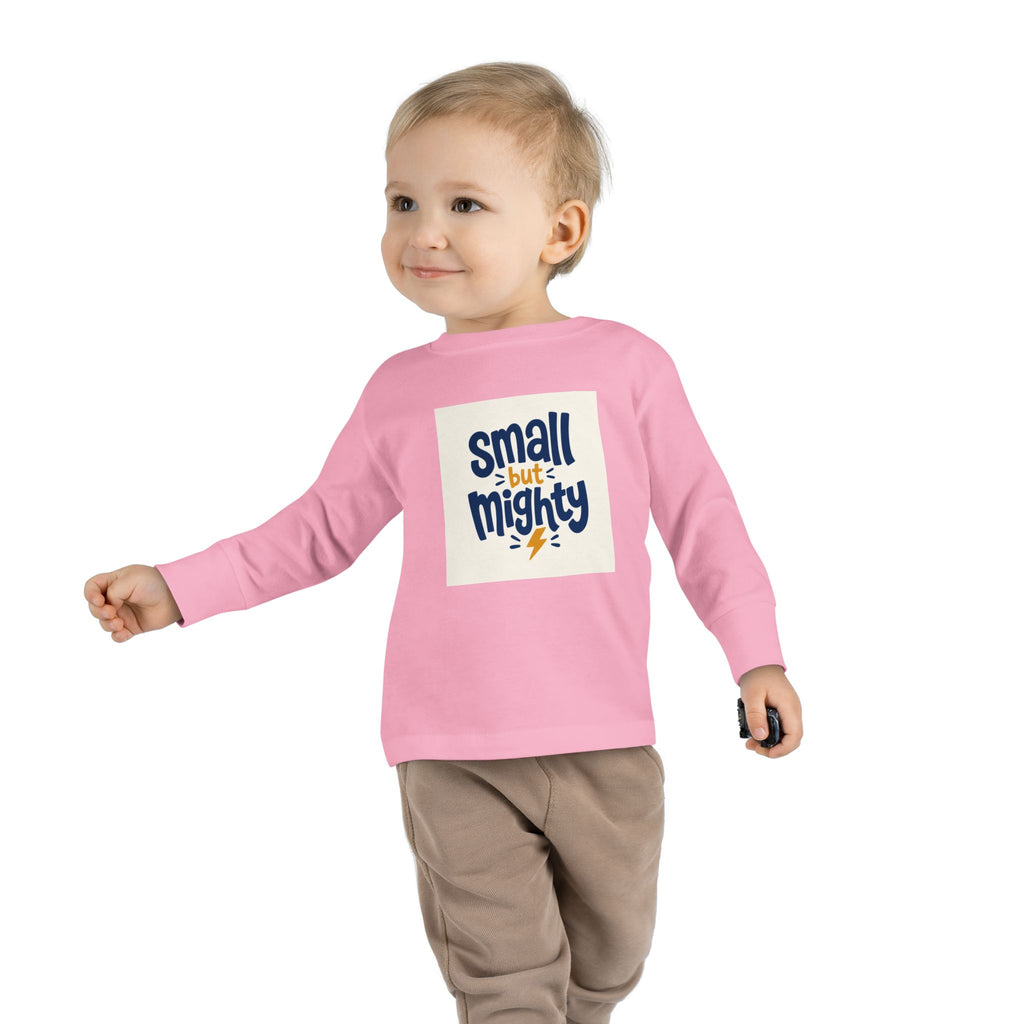 Small But Mighty Toddler Long-Sleeve Tee from the Nureli collection, view 28