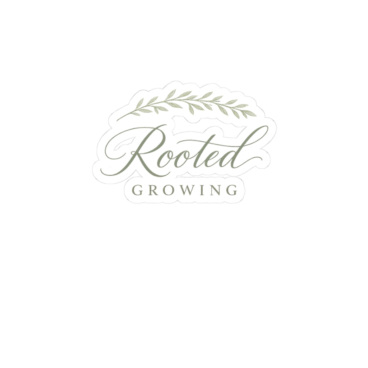Rooted & Growing kiss-cut vinyl sticker from the Nureli collection