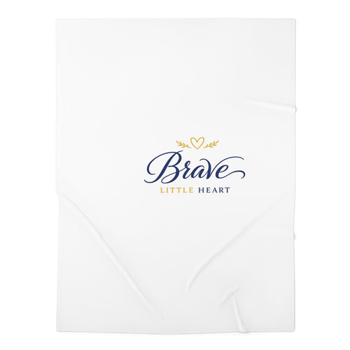 Brave Little Heart soft baby swaddle blanket from the Nureli collection