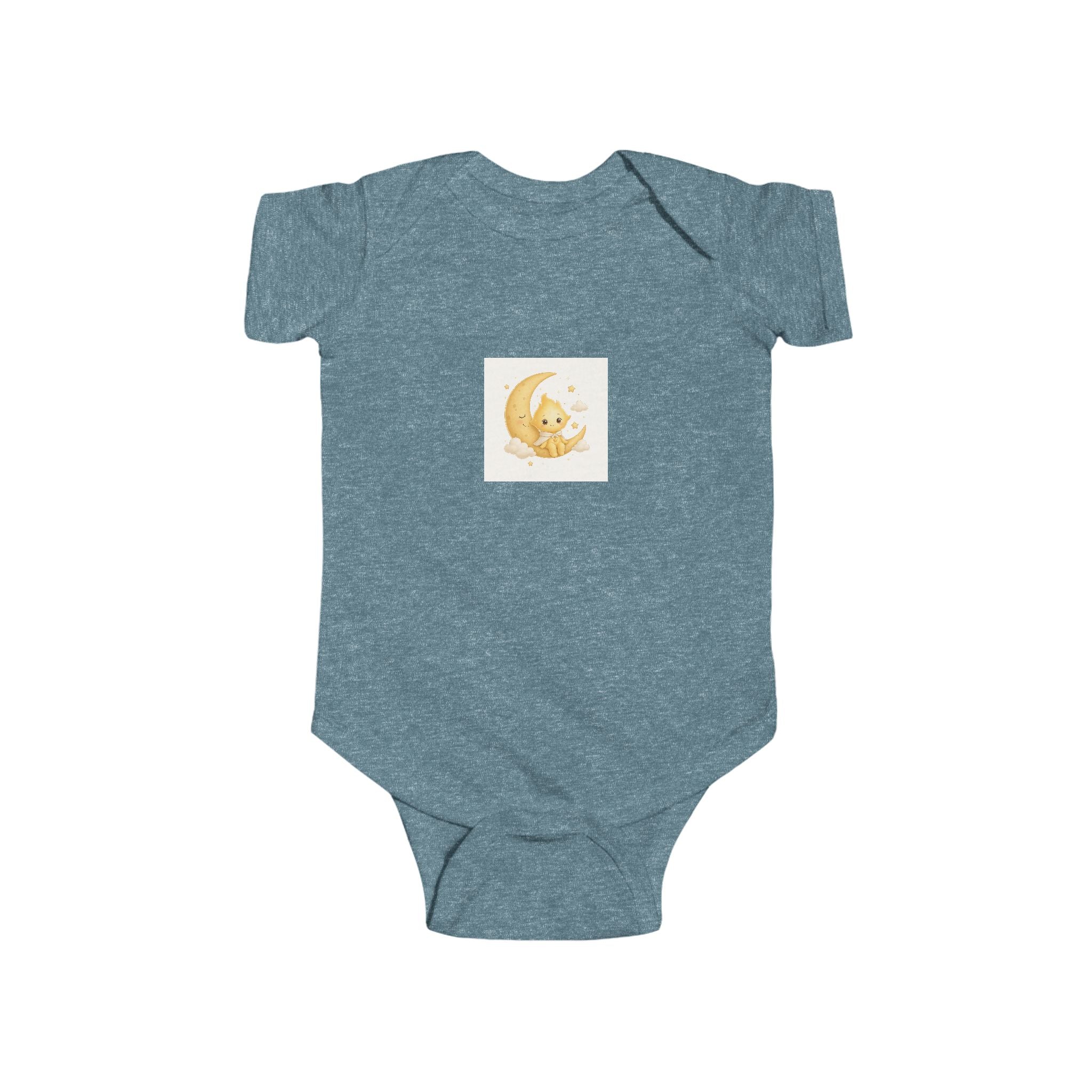 Lumi on the Moon soft baby bodysuit from the Nureli collection, view 6