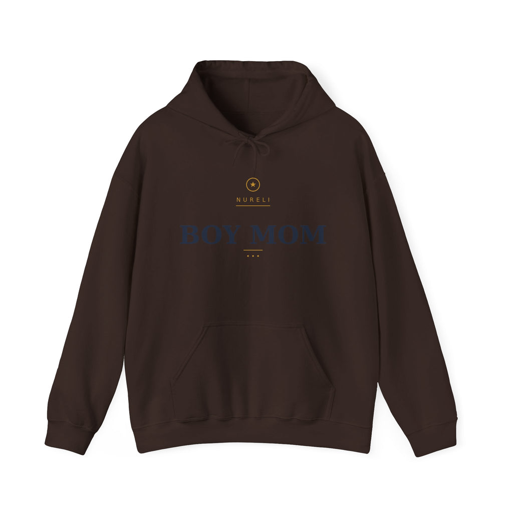 Boy Mom Hoodie — Minimal 'Boy Mom' Pullover for Proud Moms