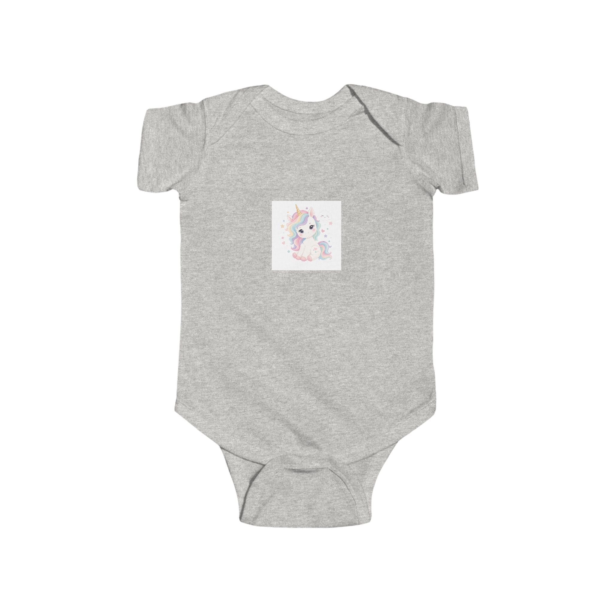 Dreamy Unicorn soft baby bodysuit from the Nureli collection, view 2