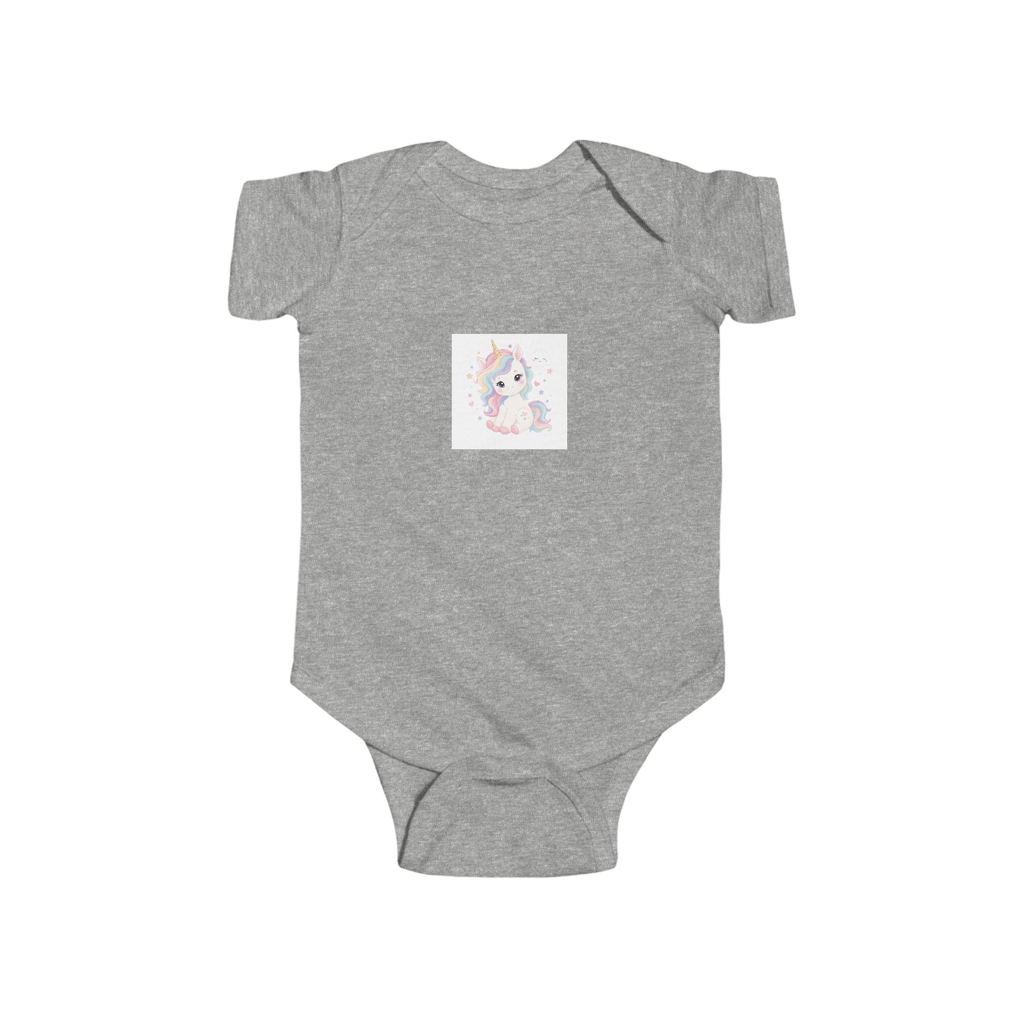 Dreamy Unicorn soft baby bodysuit from the Nureli collection, view 3