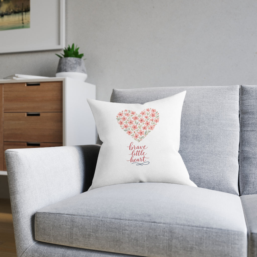 Brave little Heart Throw Pillow