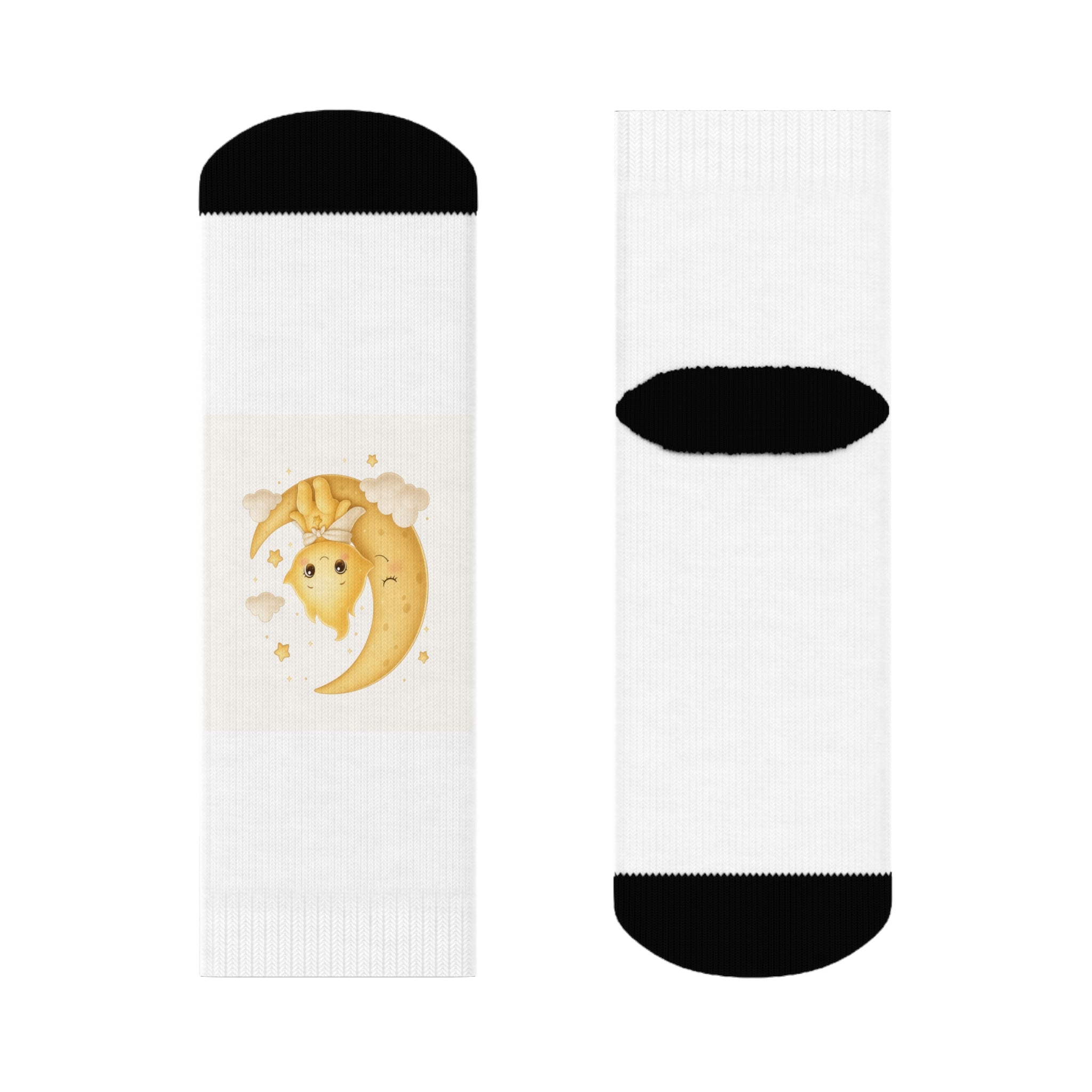 Lumi on the Moon kids crew socks from the Nureli collection, view 2