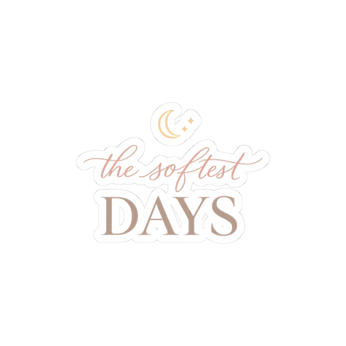The Softest Days kiss-cut vinyl sticker from the Nureli collection, view 3