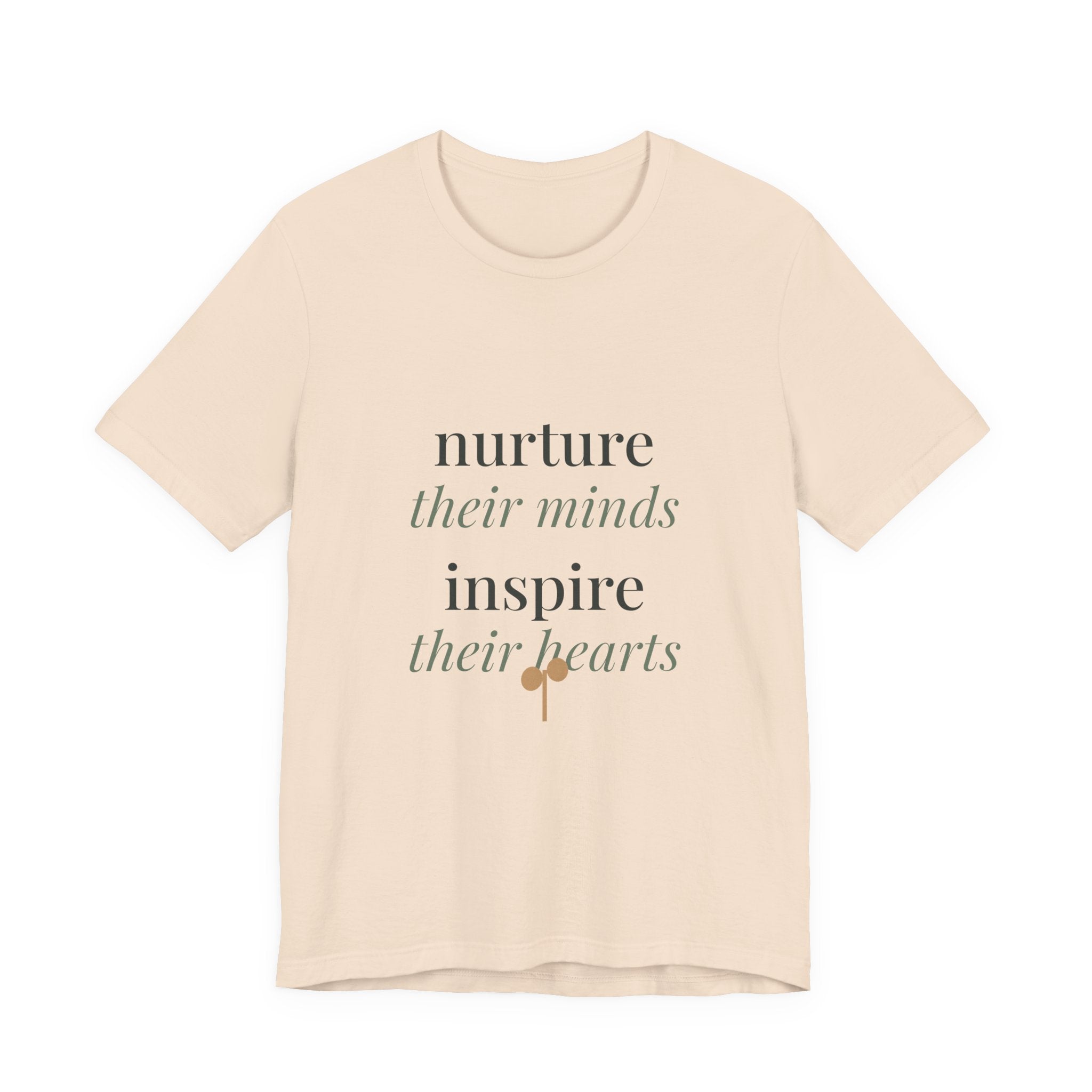Nurture their minds, inspire their hearts soft cotton tee from the Nureli collection, view 4