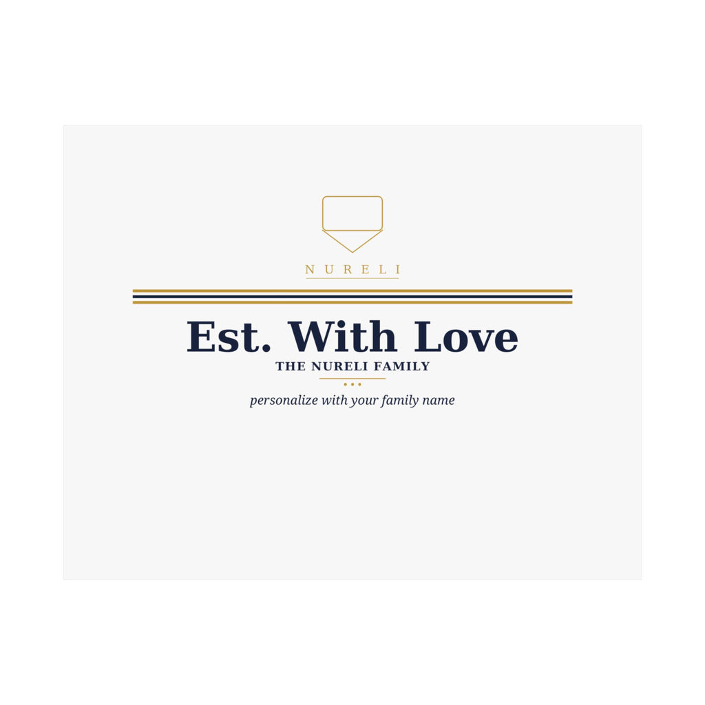 Est. With Love Family Crest wall art print from the Nureli collection