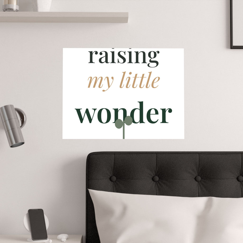Raising my little wonder Art Print