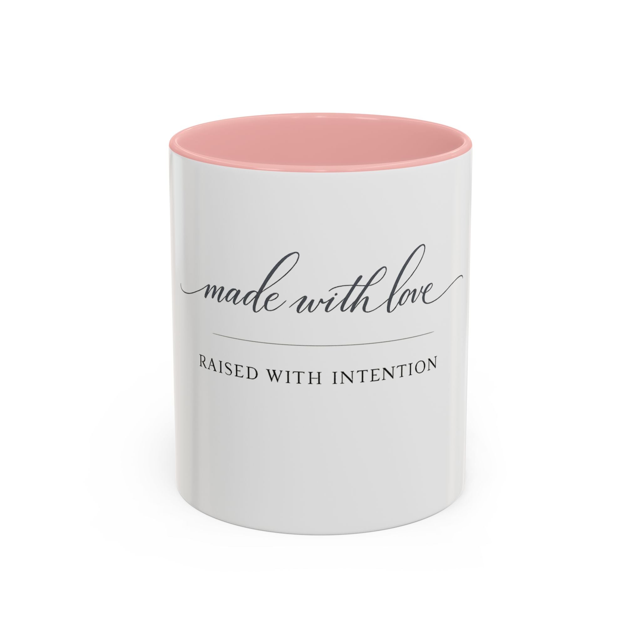 Made With Love, Raised With Intention ceramic coffee mug from the Nureli collection, view 3