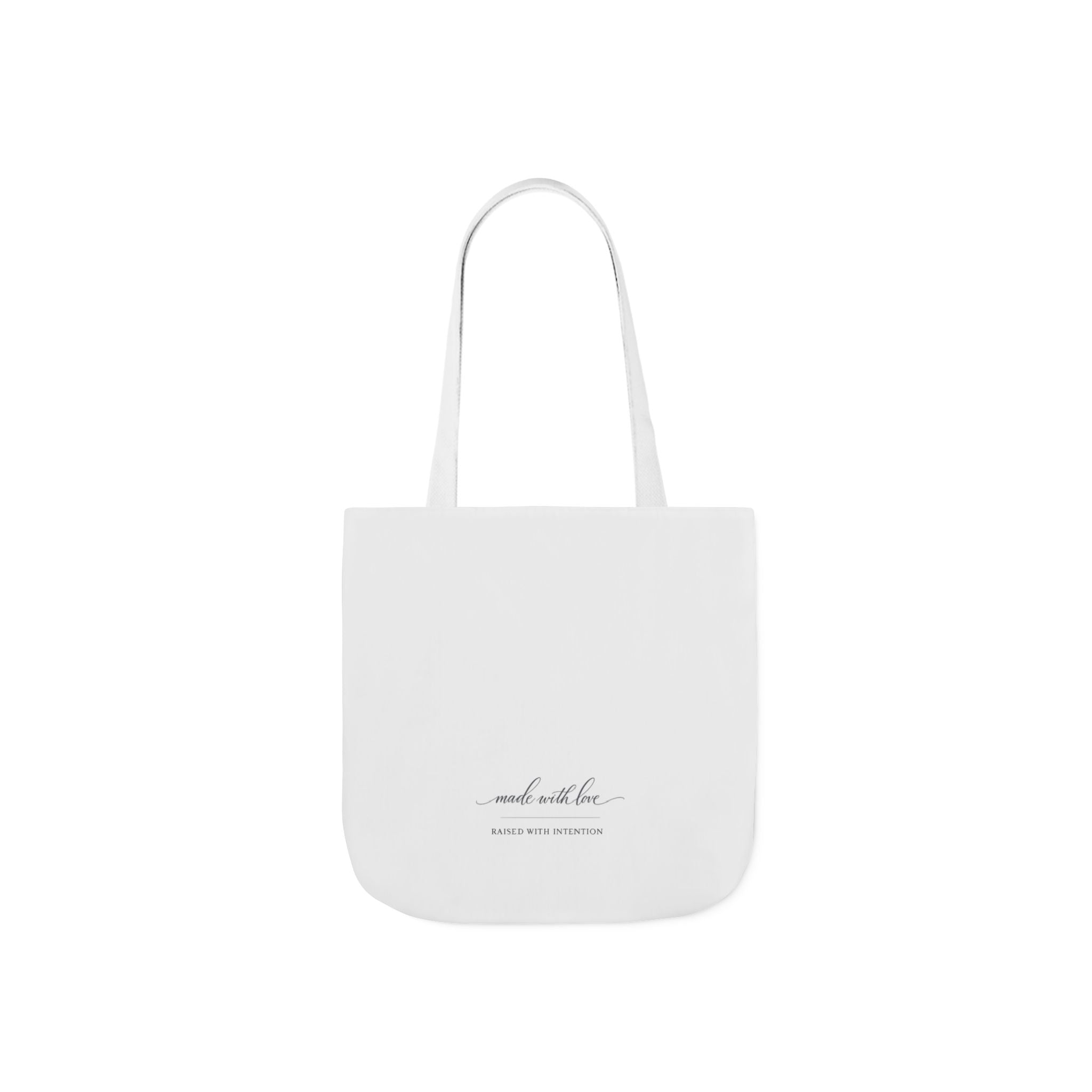 Made With Love, Raised With Intention canvas tote bag from the Nureli collection, view 5