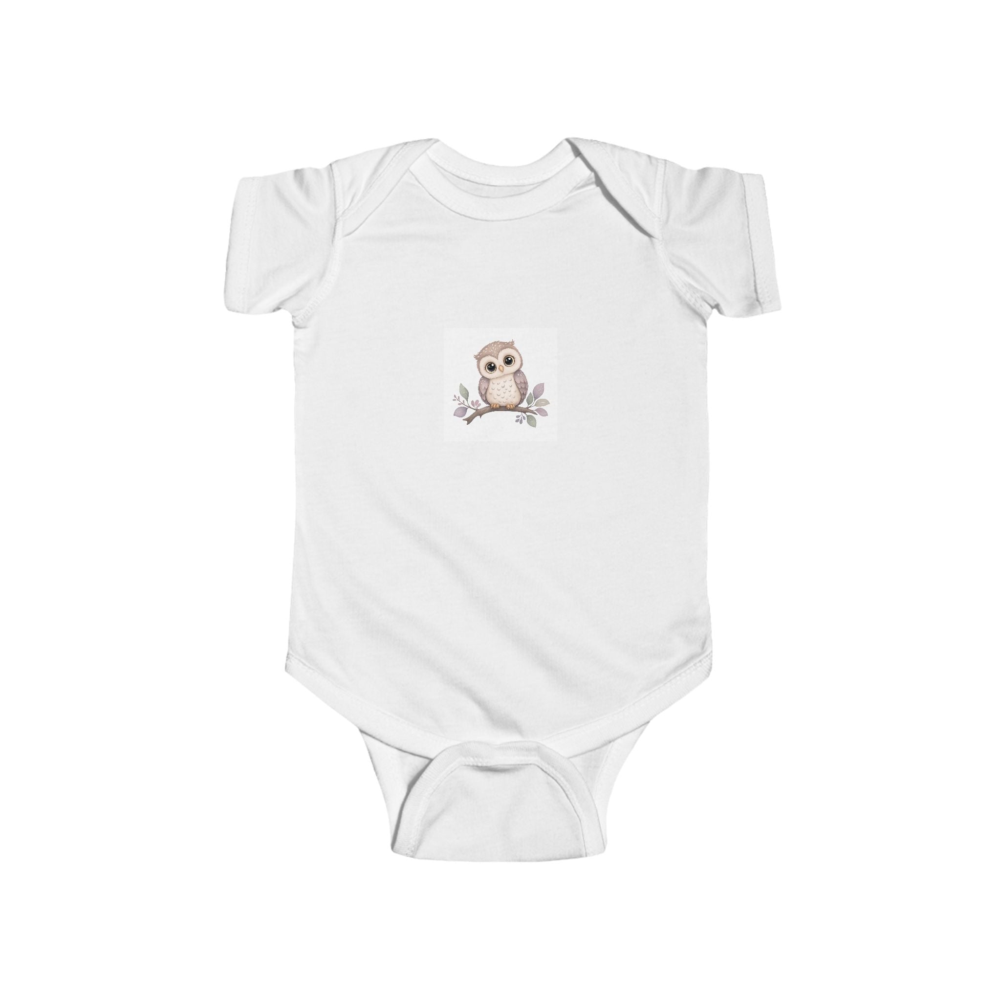 Wise Little Owl baby bodysuit onesie for newborns and infants by Nureli Kids
