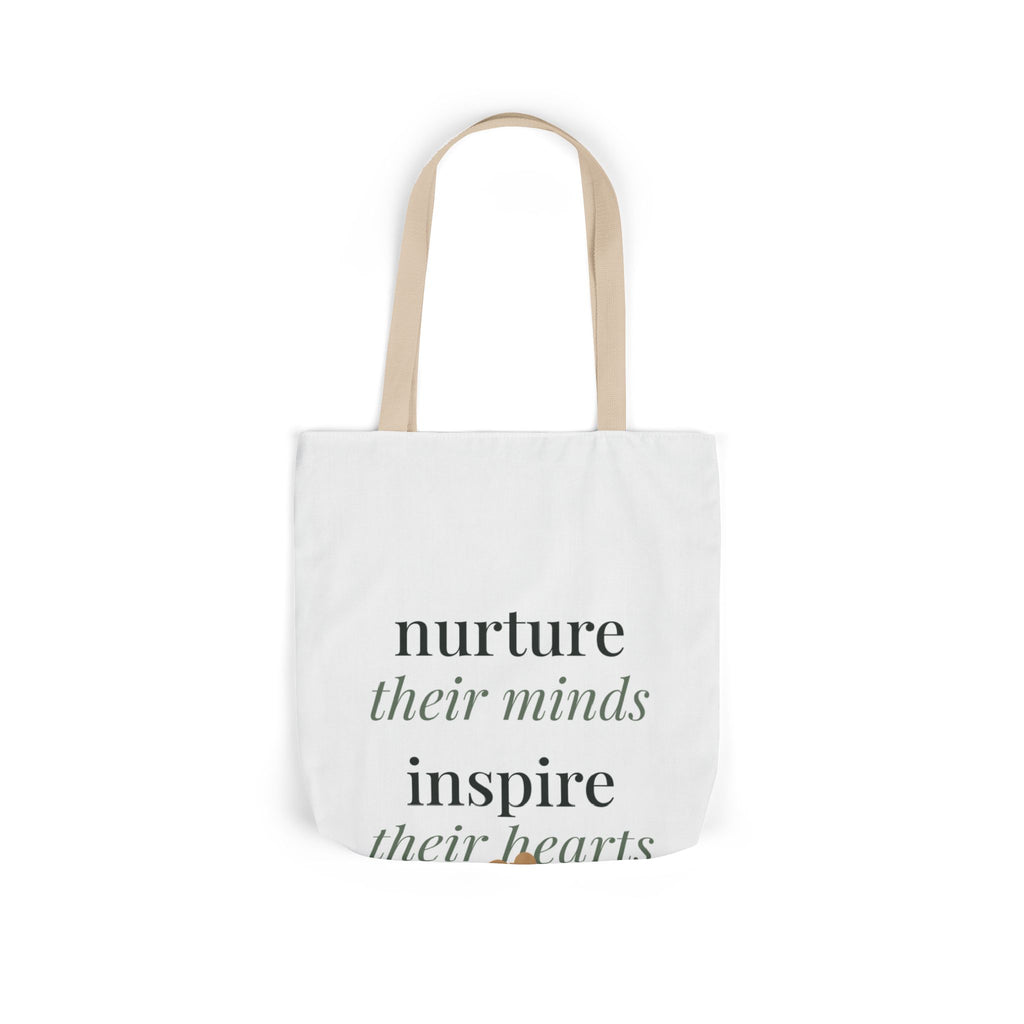 Nurture their minds, inspire their hearts Tote