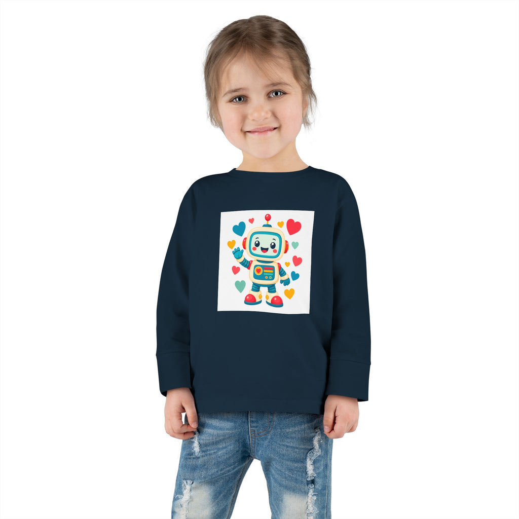 Beep Boop Robot Toddler Long-Sleeve Tee — Nureli Kids