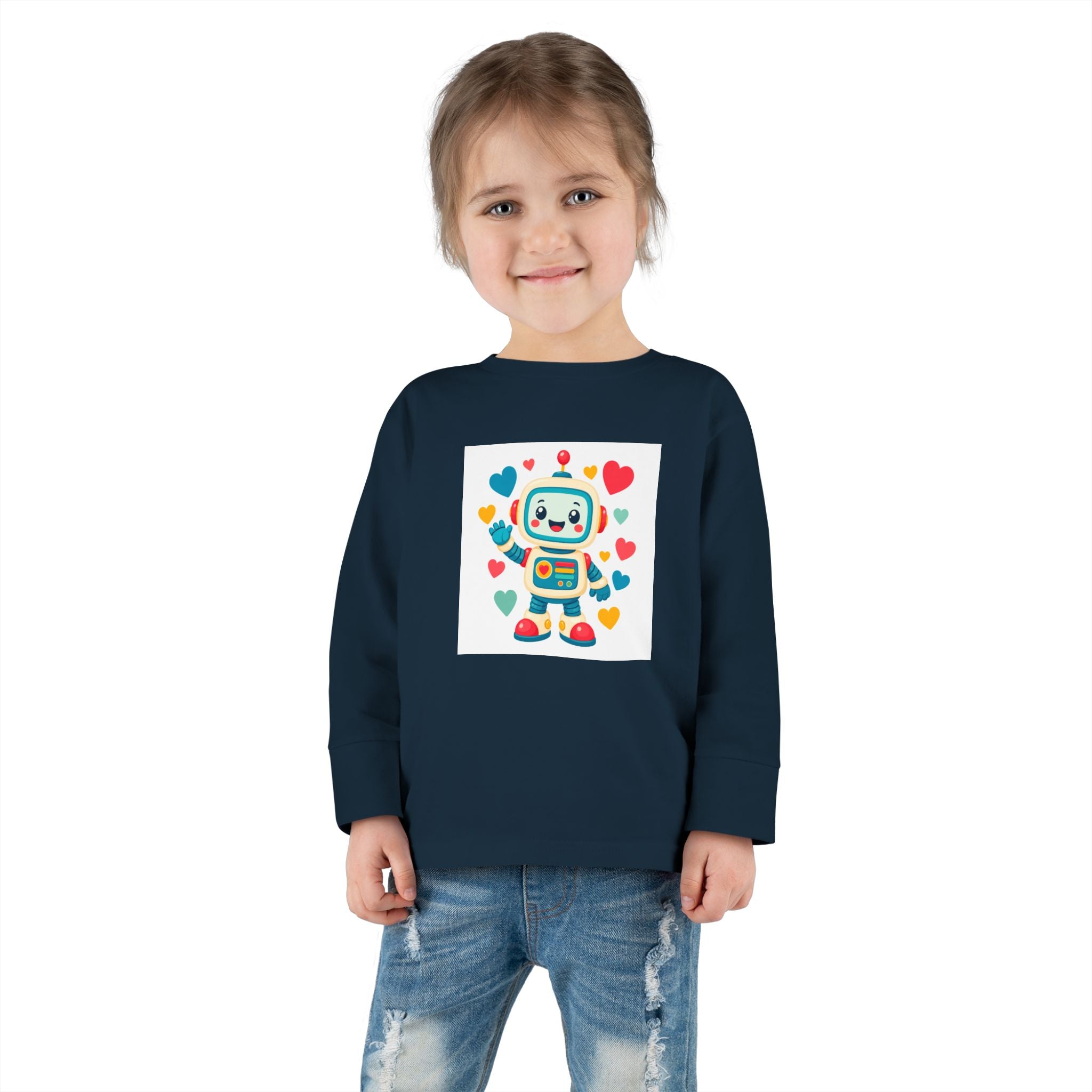 Beep Boop Robot Toddler Long-Sleeve Tee — Nureli Kids