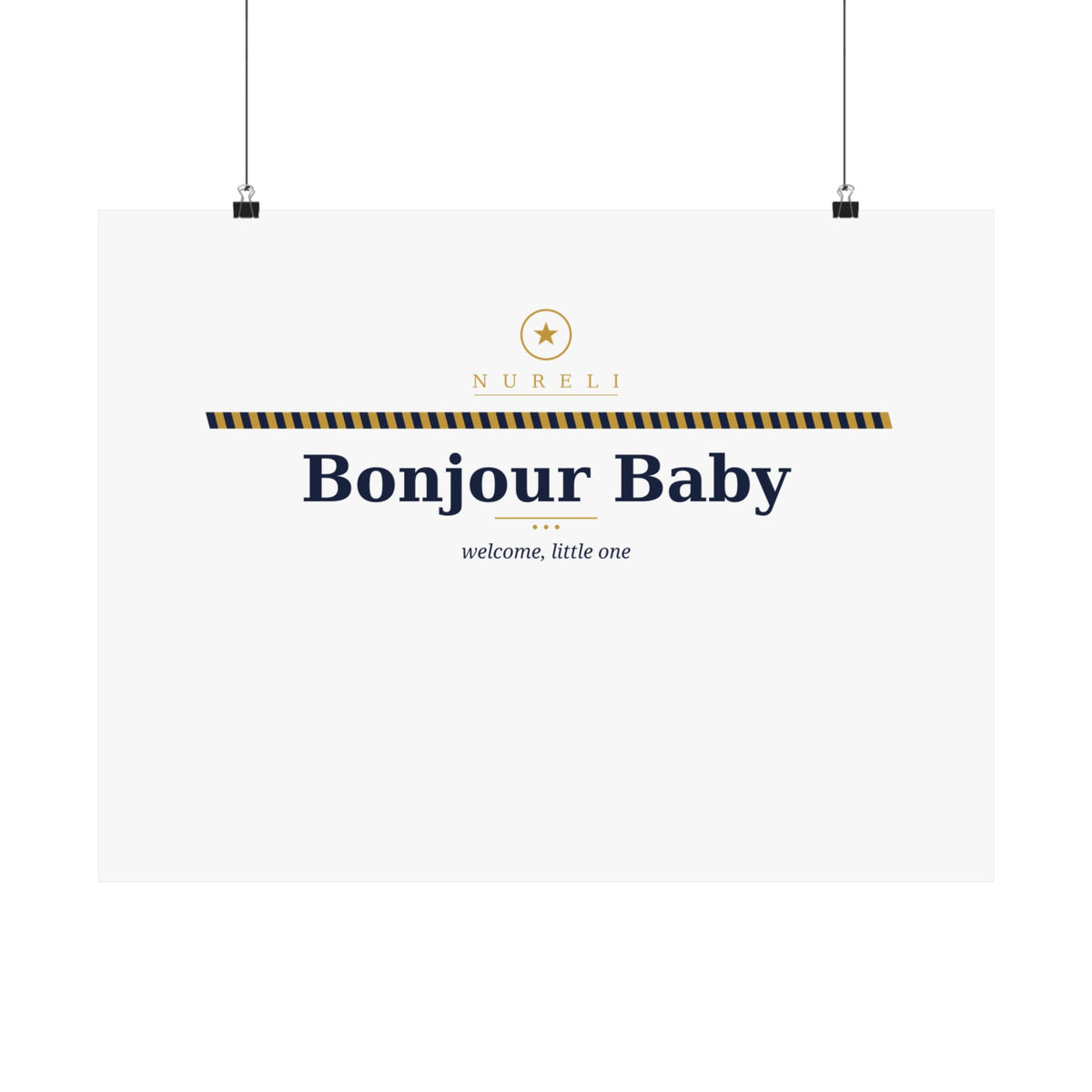 Bonjour Baby wall art print from the Nureli collection, view 10