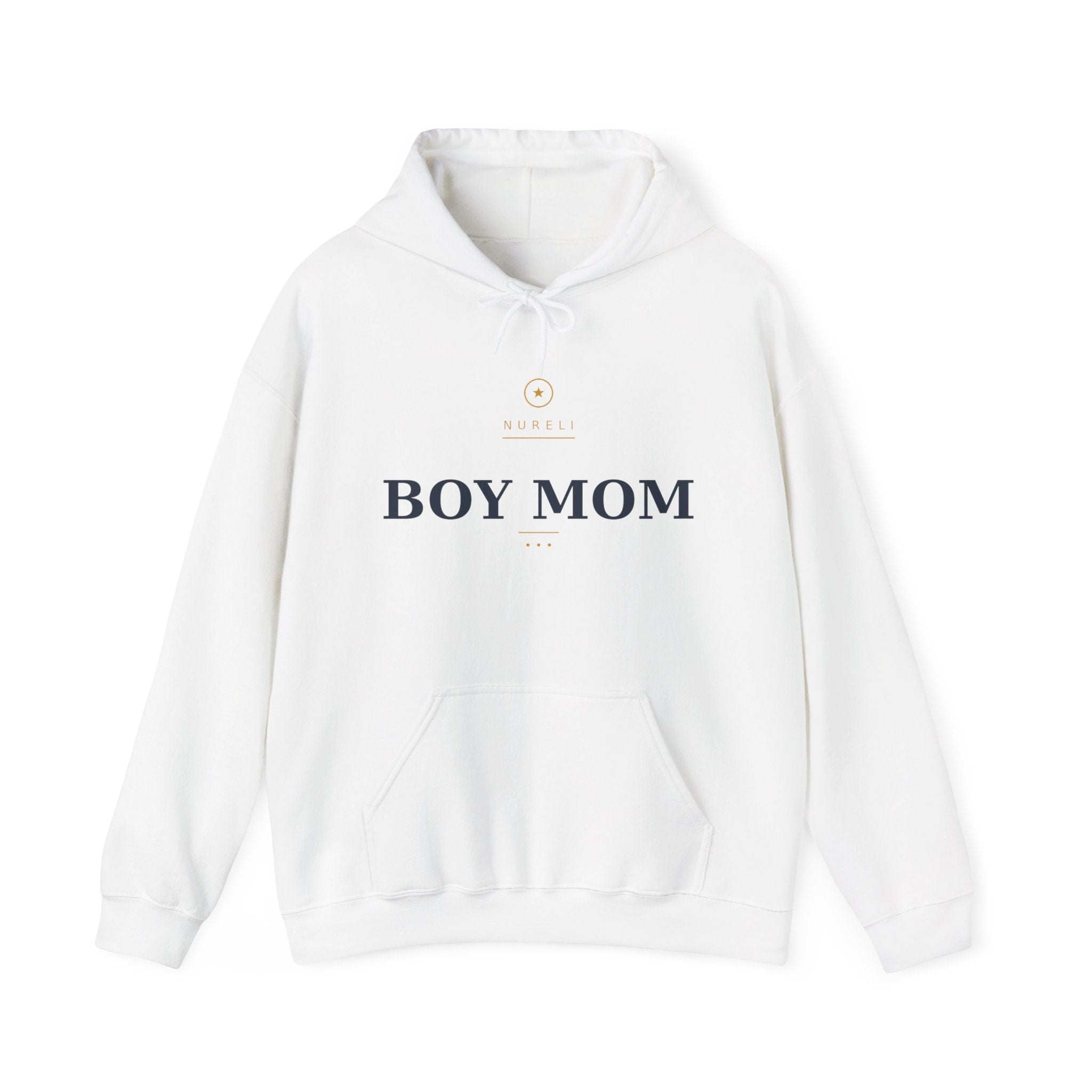 Boy Mom Hoodie — Minimal 'Boy Mom' Pullover for Proud Moms