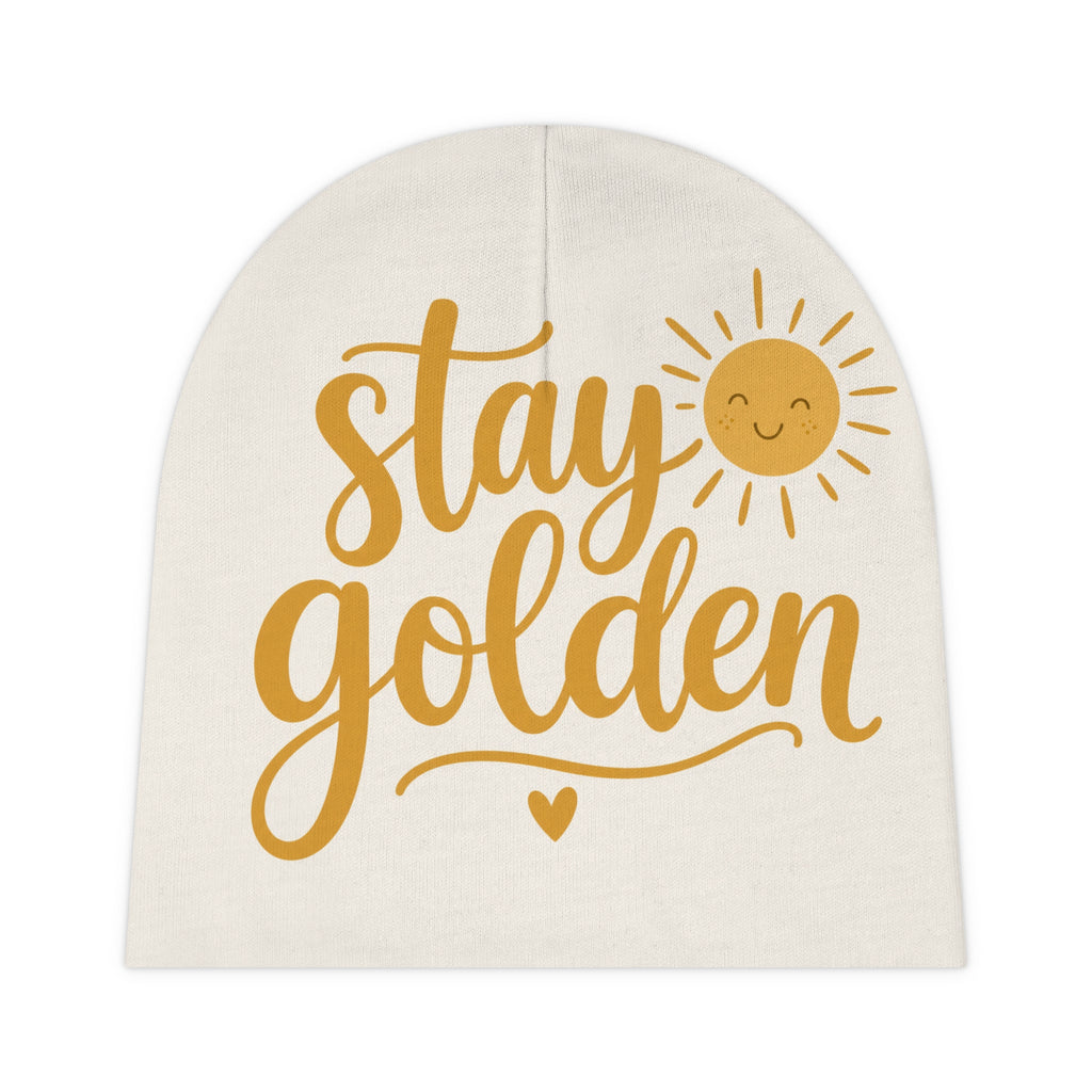 Stay Golden Baby Beanie from the Nureli collection, view 2