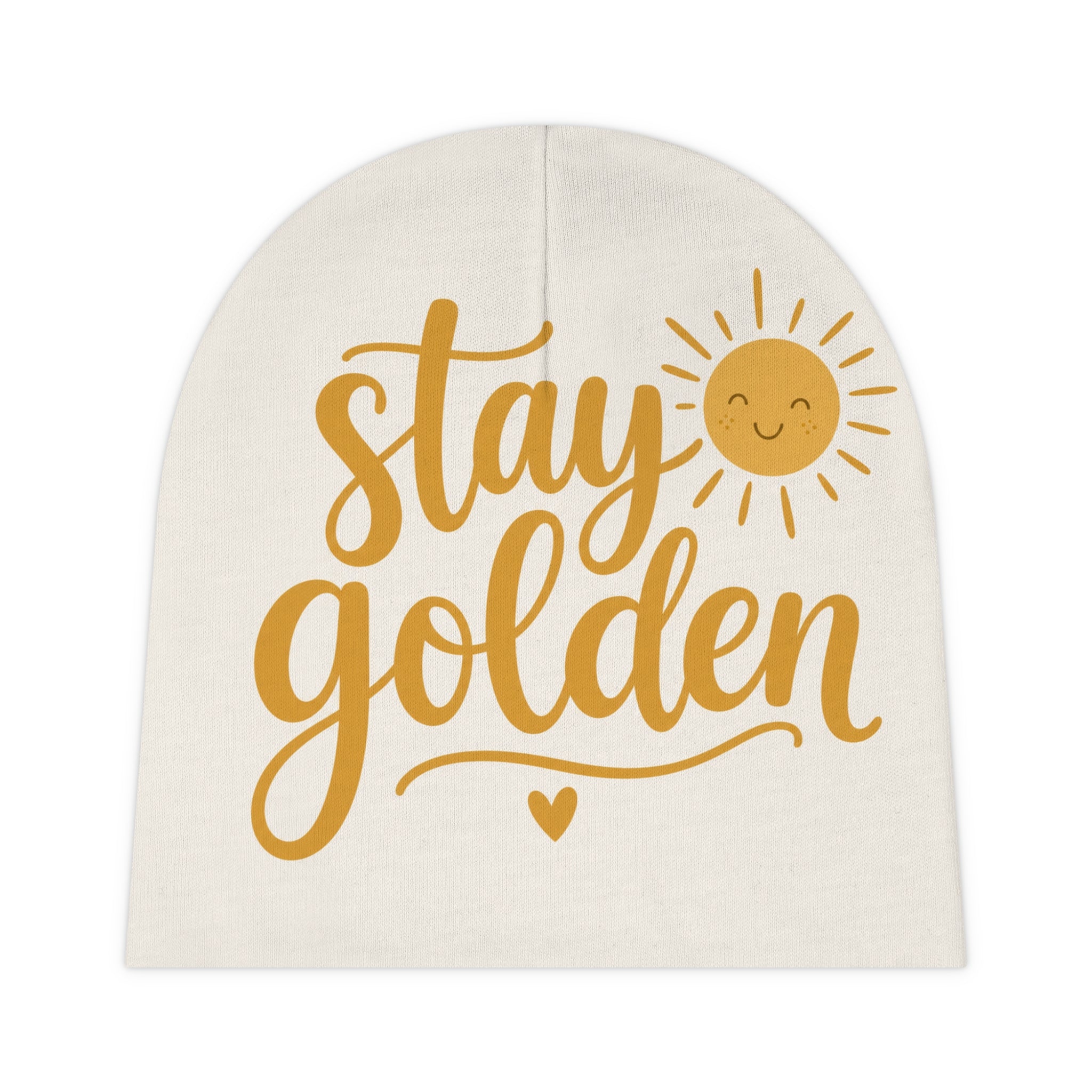 Stay Golden Baby Beanie from the Nureli collection, view 2